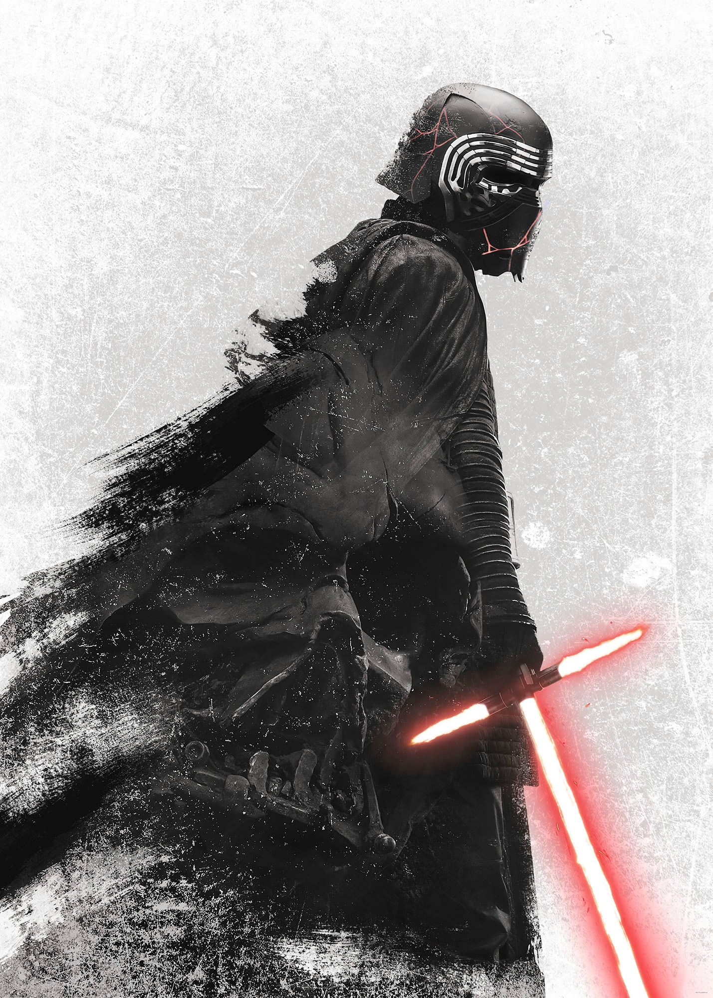 Image of Komar Vliestapete "Digitaldruck Vlies - Star Wars Retro Cartoon - Grösse 200 x 280 cm" bedruckt glatt Kinderzimmer