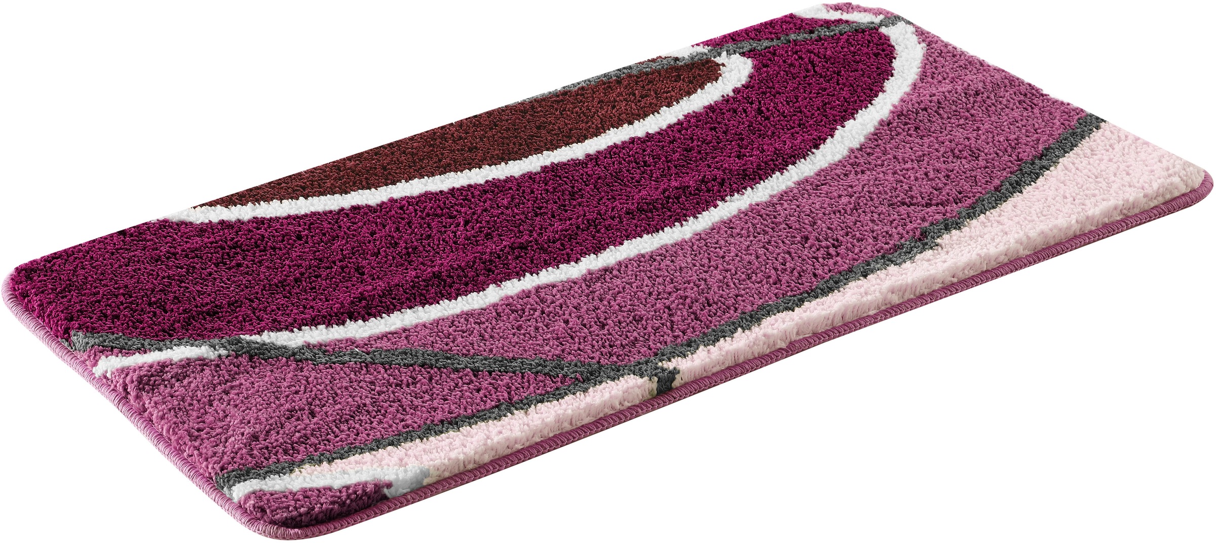 GOODproduct Tapis de bain »Juna mit Muster, Badvorleger, Badezimmer Teppich, Duschvorleger« Höhe 20 mm besonders weich, Design, Badematten, Badteppich