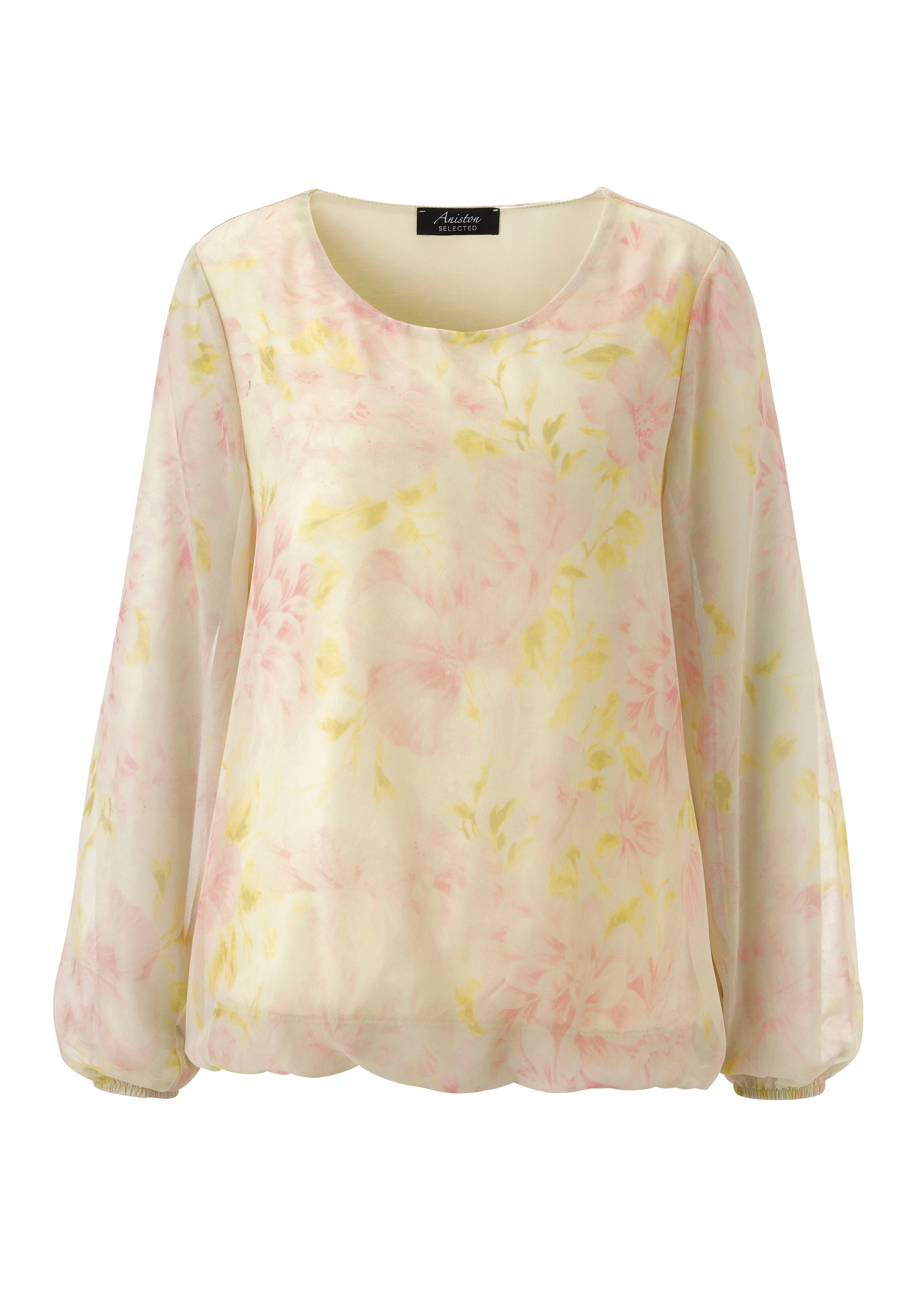 Aniston SELECTED Schlupfbluse mit modischen und frischen Batiklook - NEUE KOLLEKTION