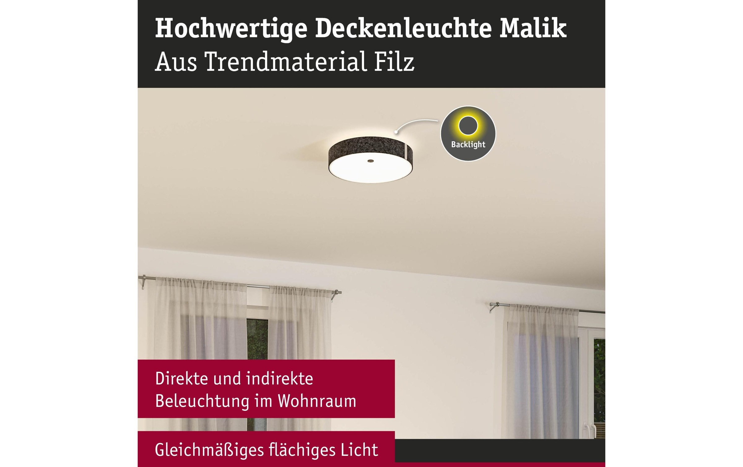 Paulmann LED Deckenleuchte »Malika 2700K 29W«, 1 flammig