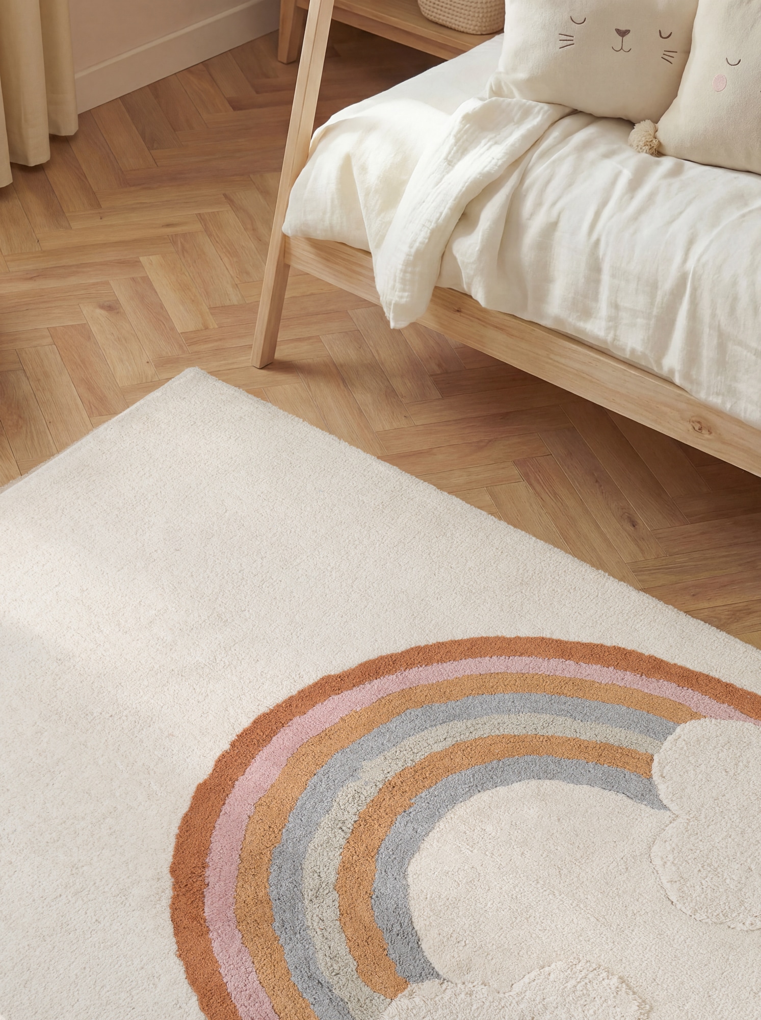 HANSE Home Kinderteppich »Petite Melodie« rechteckig 10 mm Höhe Waschbar, Handgemacht, Baumwolle, Rutschfest Spielteppich Kinderzimmer