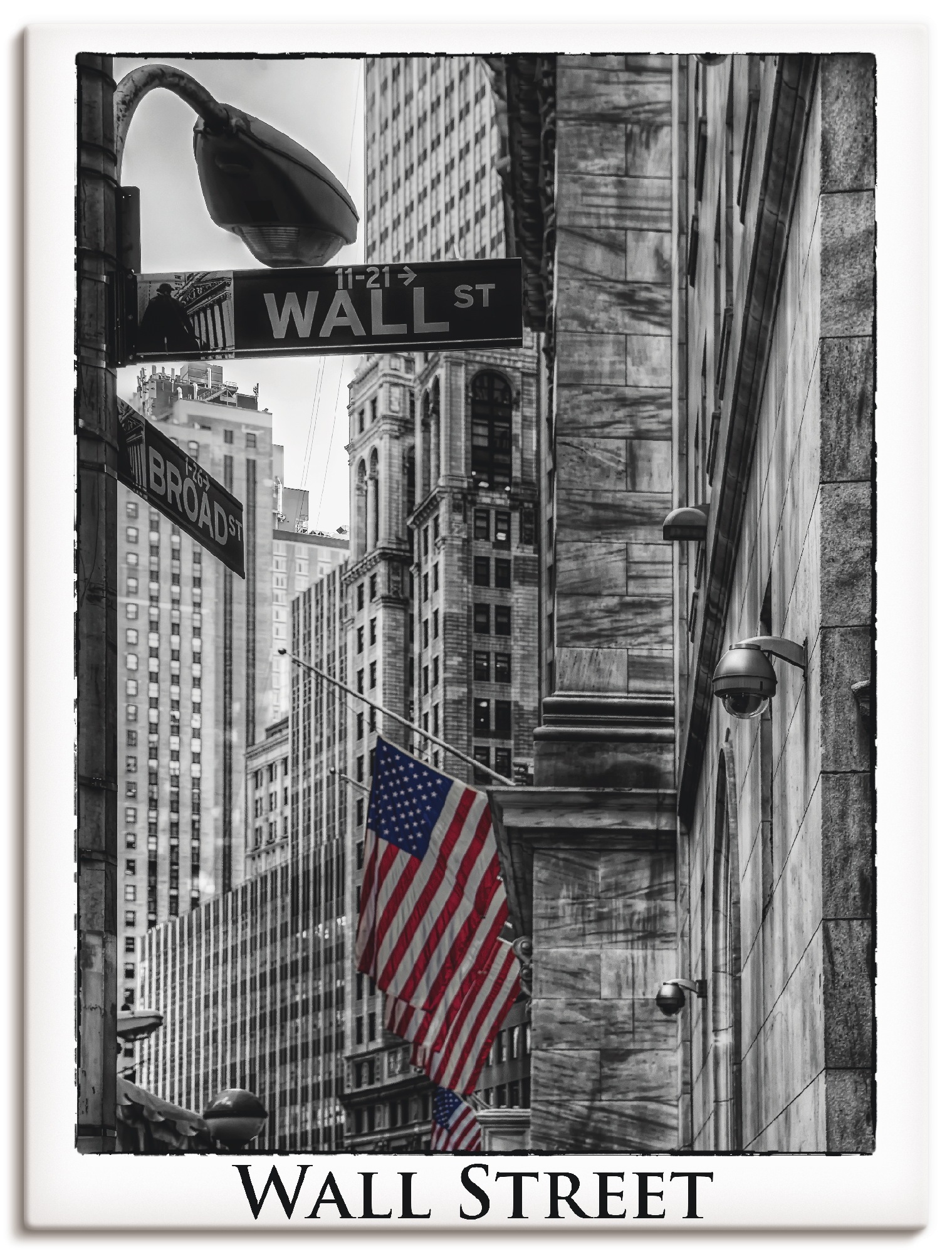 Image of Artland Wandbild »New York Wall Street«, Amerika, (1 St.), in vielen Grössen & Produktarten -Leinwandbild, Poster, Wandaufkleber / Wandtattoo auch für Badezimmer geeignet bei Ackermann Versand Schweiz