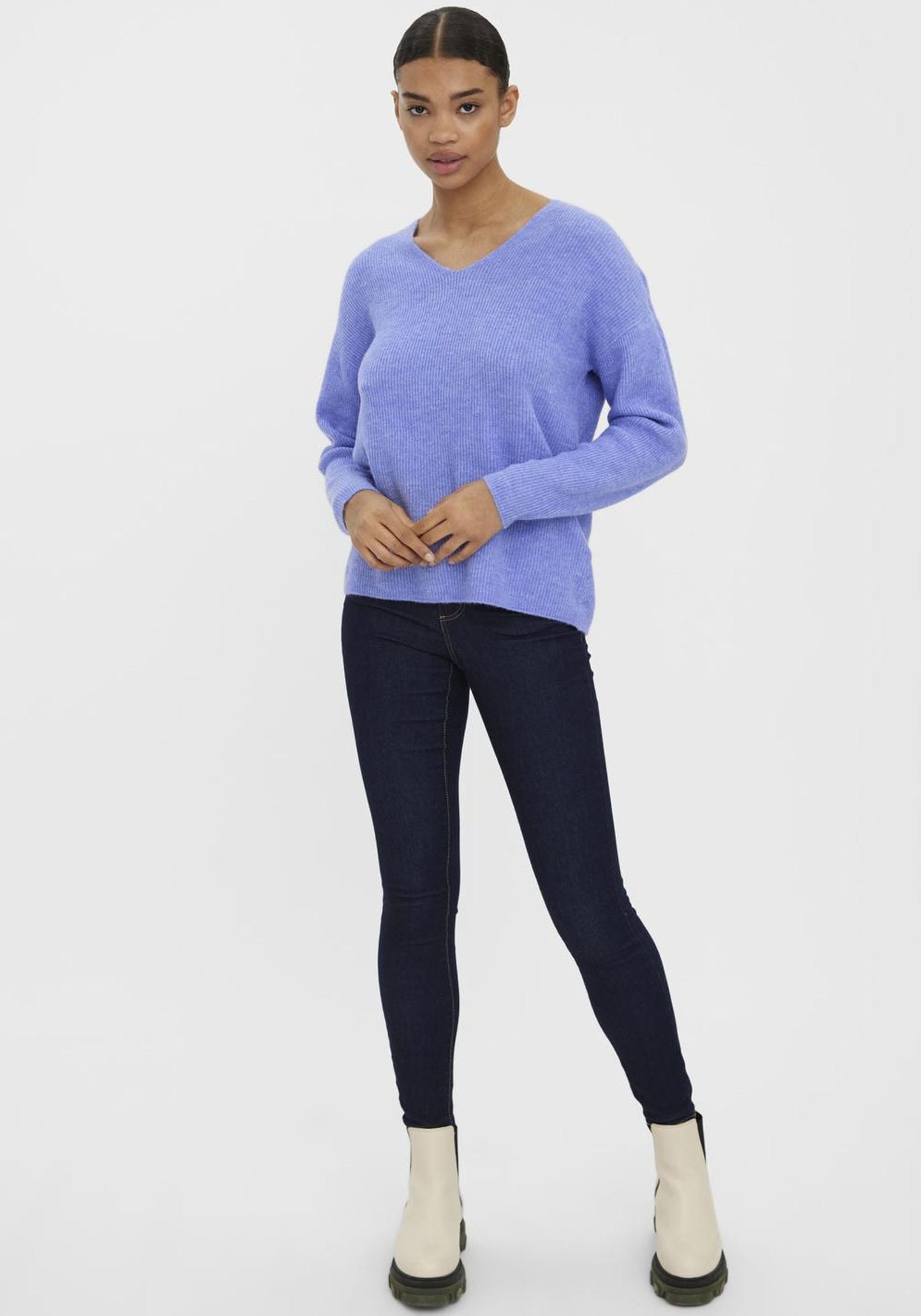 Vero Moda V-Ausschnitt-Pullover »VMCREWLEFILE LS V-NECK BLOUSE NOOS«