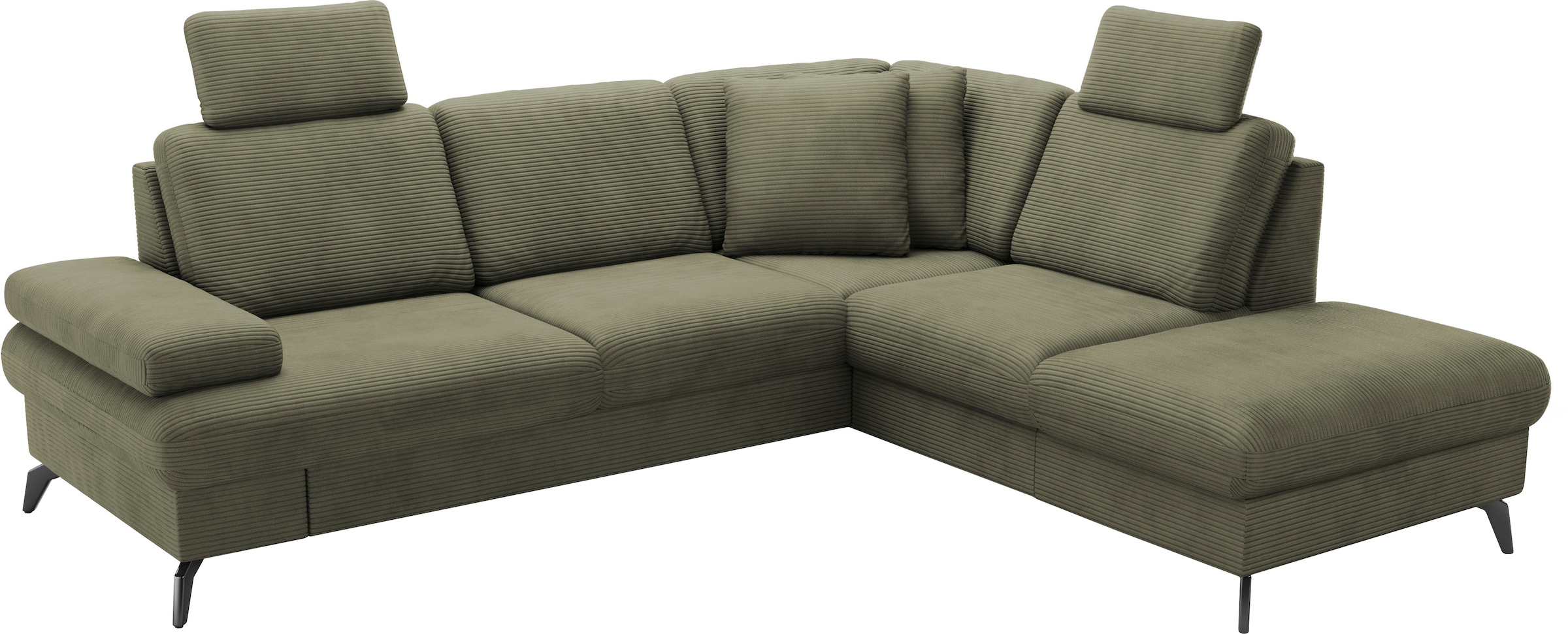 sit&more Ecksofa »Morris Jubi L-Form«, inkl. Armteilfunktion und 1 Zierkissen, wahlweise mit Bettfunktion