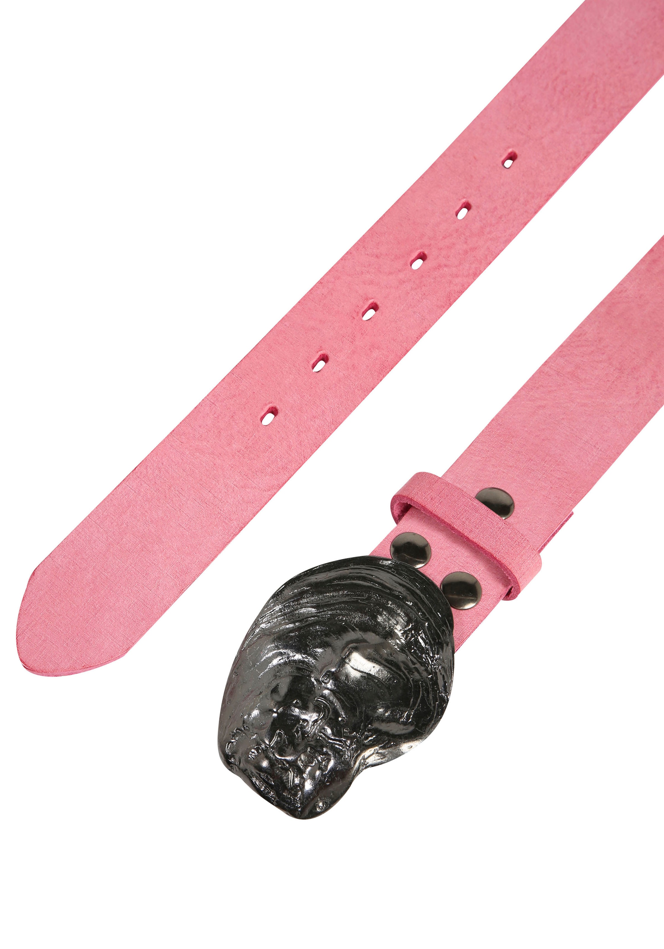 Rettungsring Gürtel Ledergürtel mit austauschbarer Schliesse »Auster Muschel Schwarz«