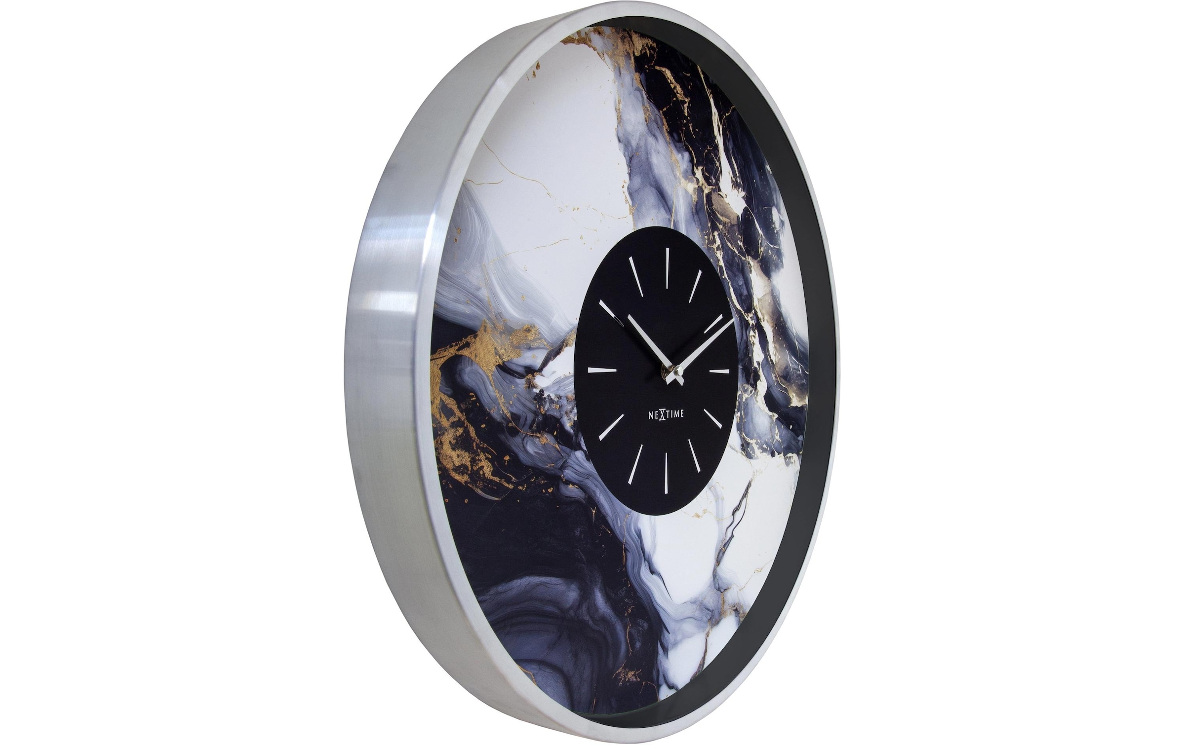 NEXTIME Wanduhr »Marble Duo«