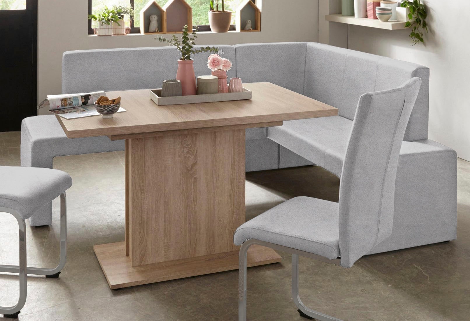 Home affaire Freischwinger »Alex«, (Set), 2 St., Microfaser 2, Stuhl belastbar bis 120 Kg, Gestell im Chrom-Look