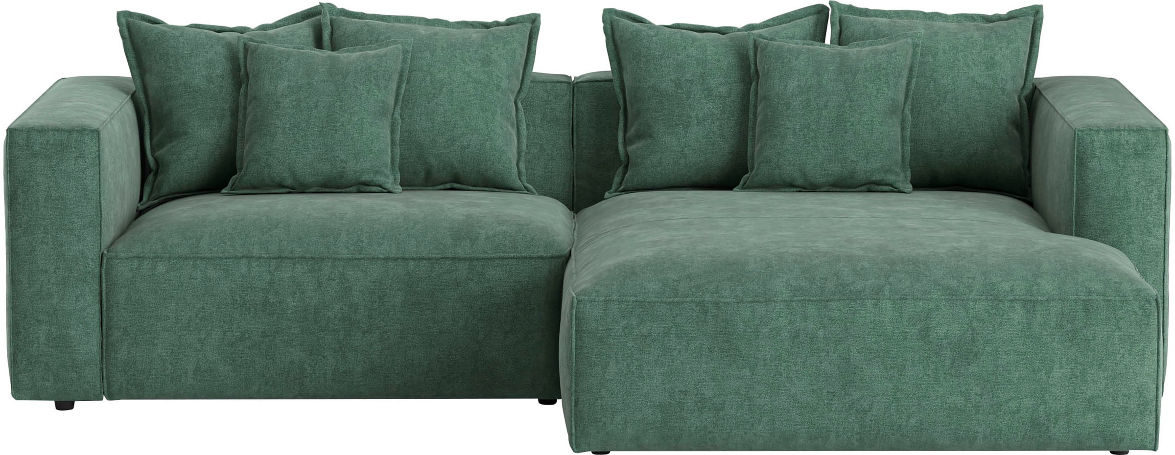 INOSIGN Ecksofa »Cowboy L-Form« mit 6 Kissen, kubisches Sofa