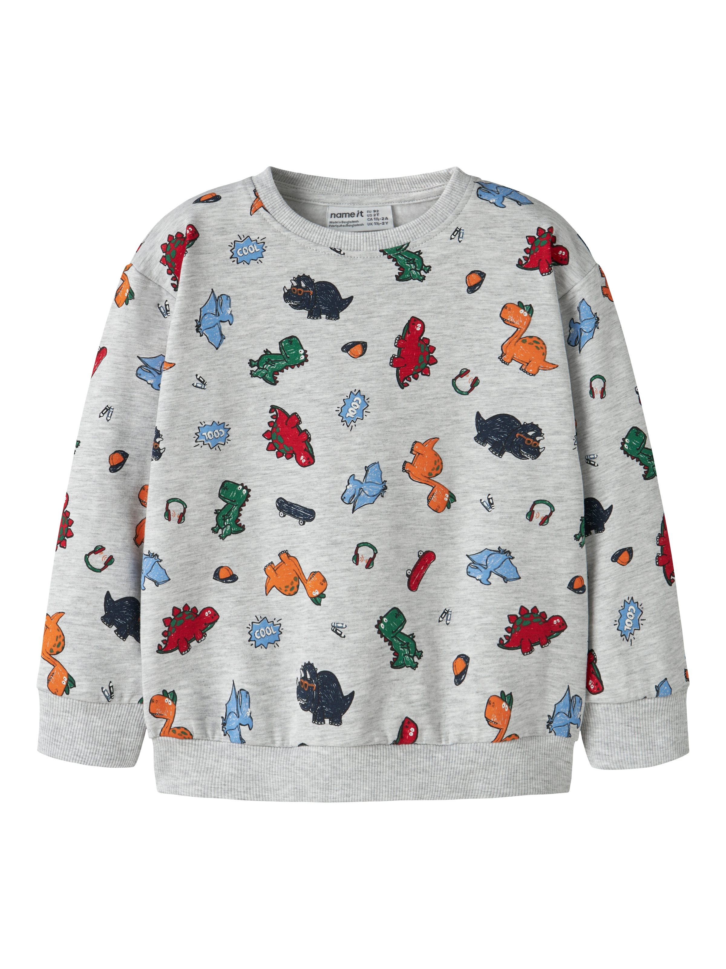 Image of Name It Sweatshirt "NMMLEON LS NREG SWEAT BRU BOX", Baumwollmischung, regular fit