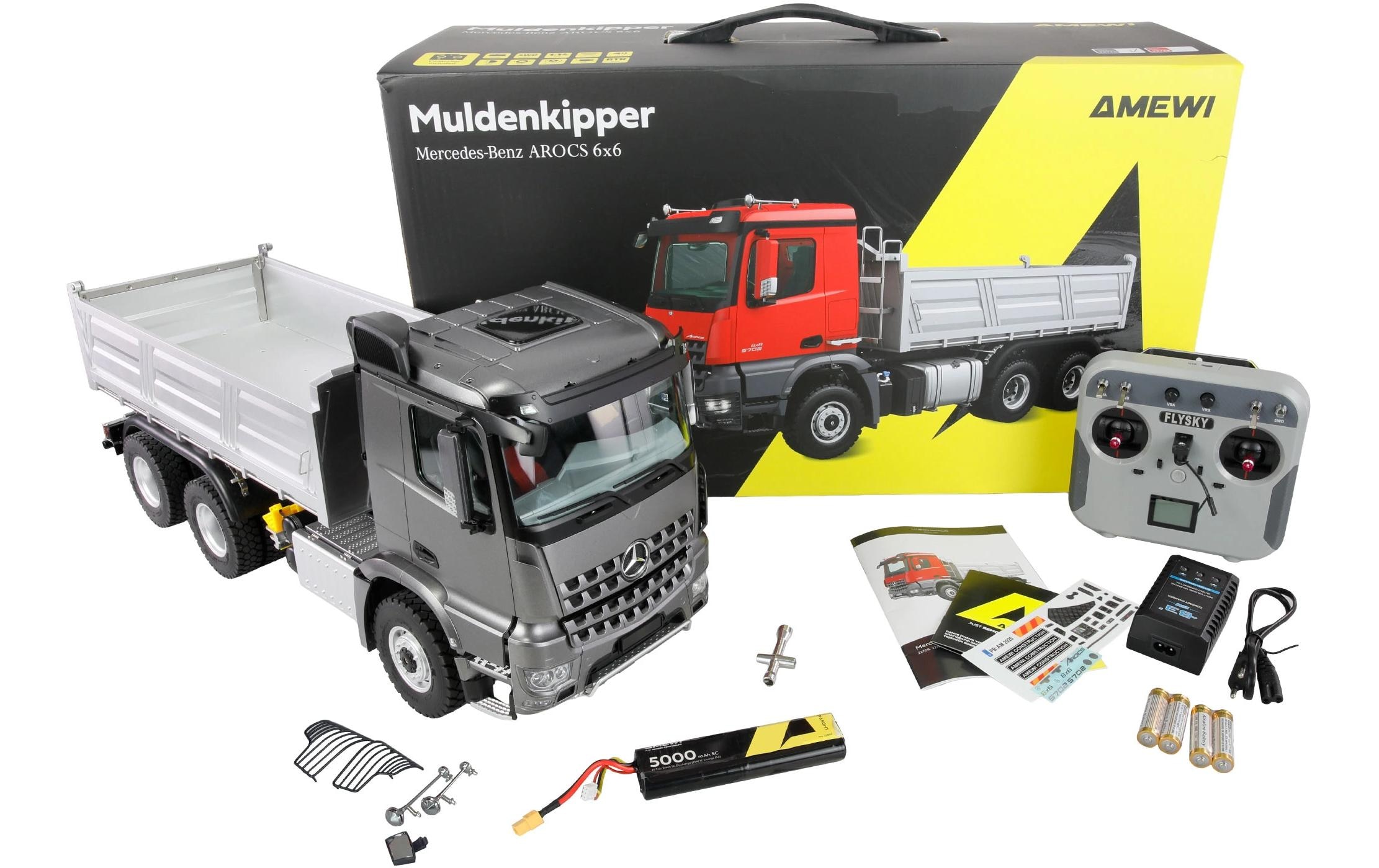 Amewi CAMION RC »Mercedes-Benz Arocs Muldenkipper 6 x 6 1:14 RTR«