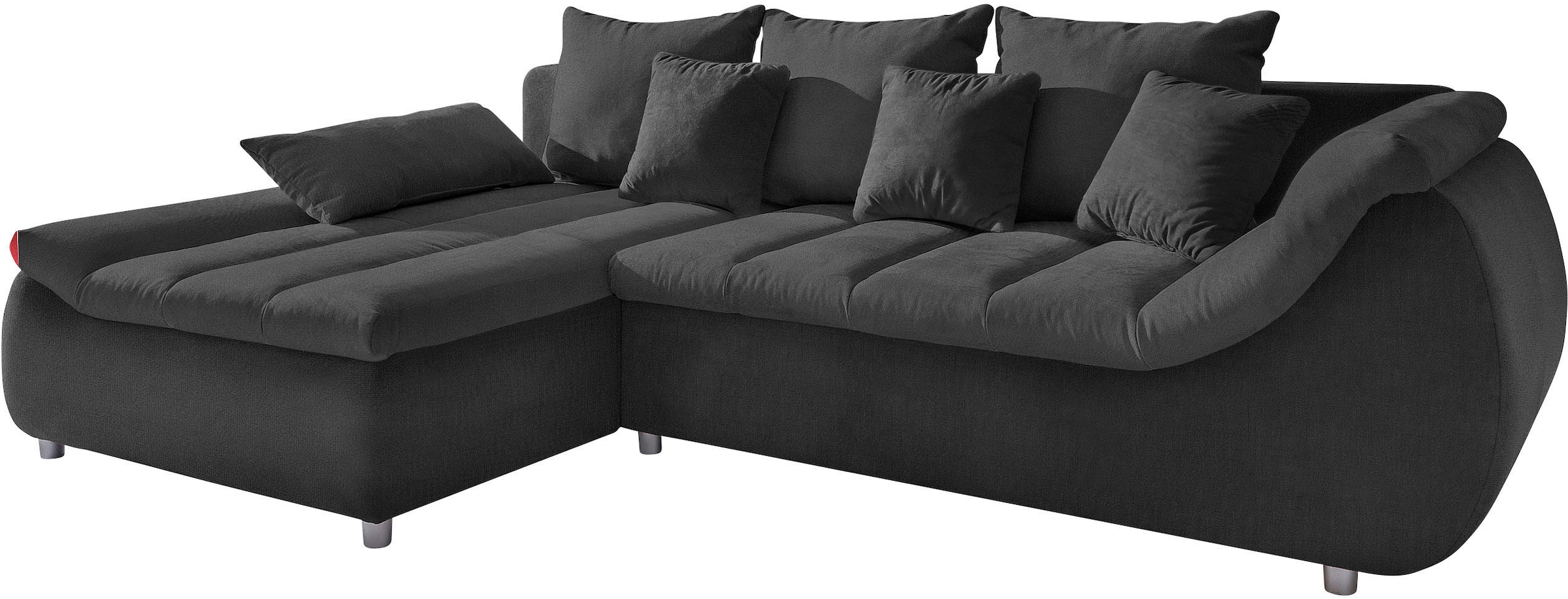Home affaire Canapé d'angle »Imola, bequem, aktuelle Steppung im Sitz, L-Form, Breite 270cm« wahlweise mit Bettfunktion