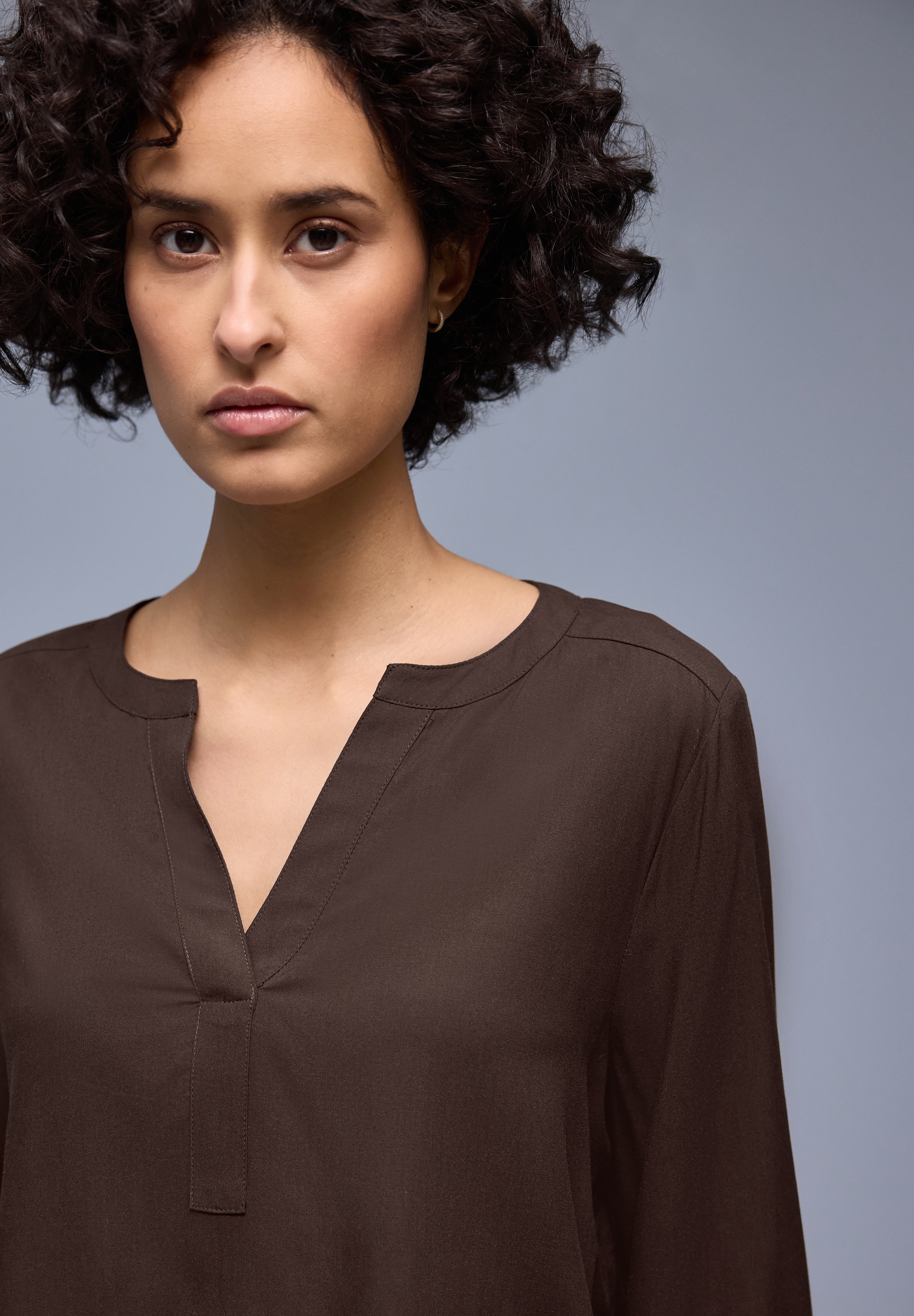 STREET ONE Blouse à manches longues mit Splitneck
