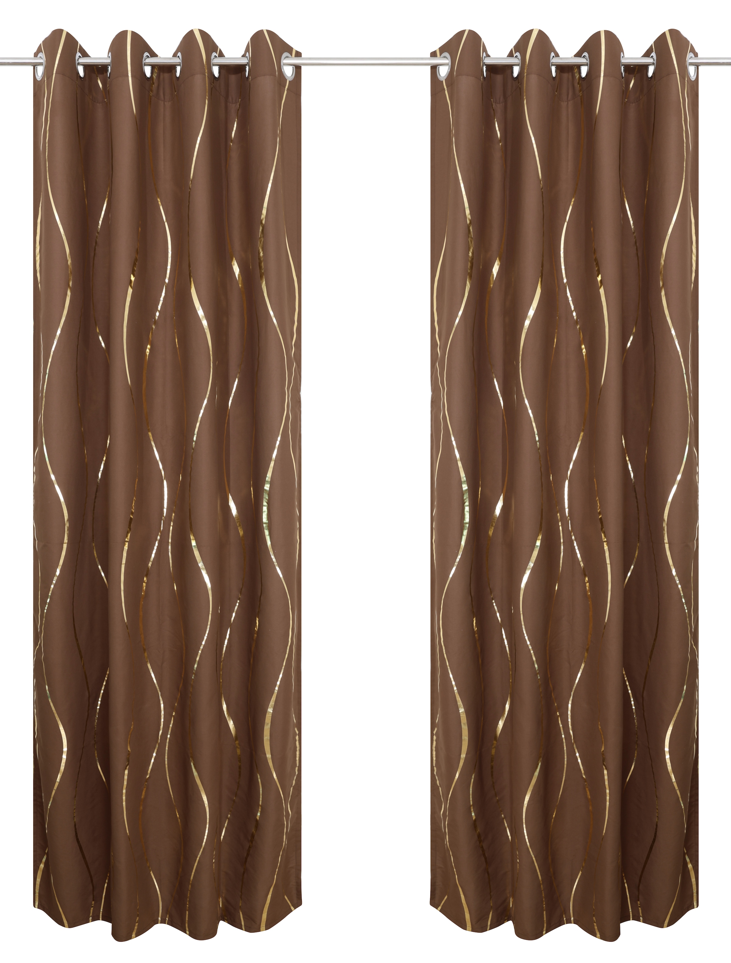GOODproduct Gardine »Quinnton« Ösen 2 Stk. tlg. Blickdicht, 2er-Set, Ösen- Aufhängung, Metallic-Akzente