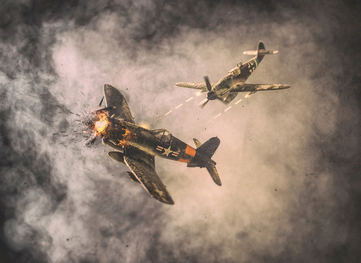 Image of Papermoon Fototapete »Luftkampfkunstwerk«, Vliestapete, hochwertiger Digitaldruck, inklusive Kleister bei Ackermann Versand Schweiz