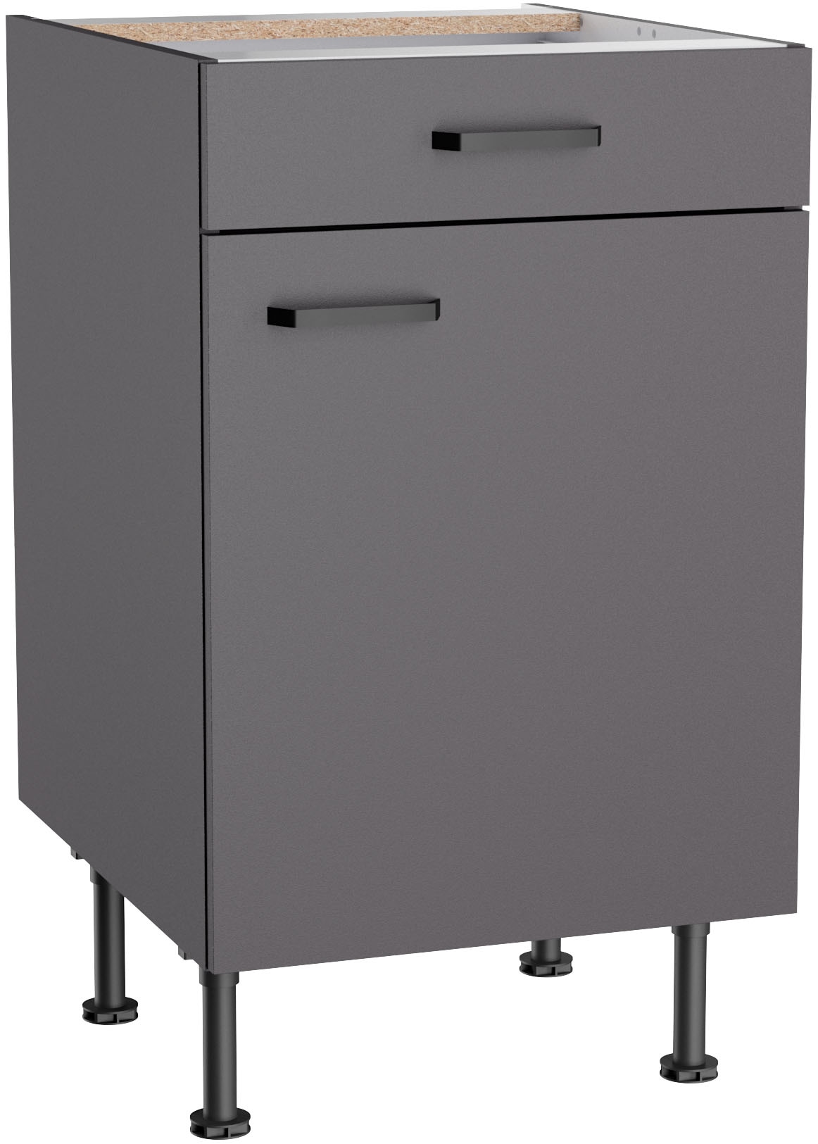 Image of KOCHSTATION Unterschrank "KS-Paula" 50 cm breit, 87 cm hoch, mit 1 Schubkasten, 1 Tür, 1 Einlegeboden