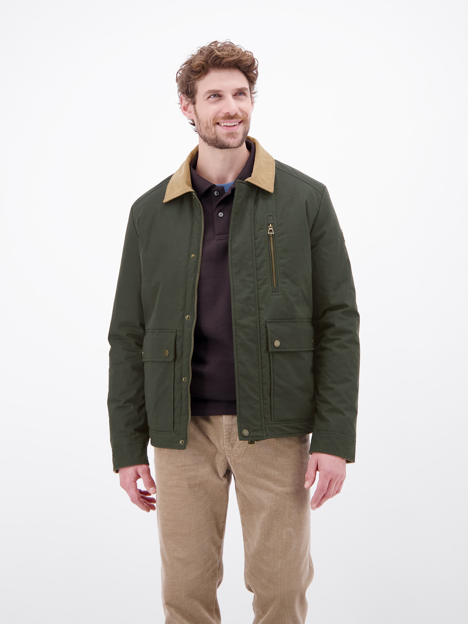 LERROS Blouson »Maskuliner Blouson aus hochwertiger, gewachster Baumwolle« ohne Kapuze