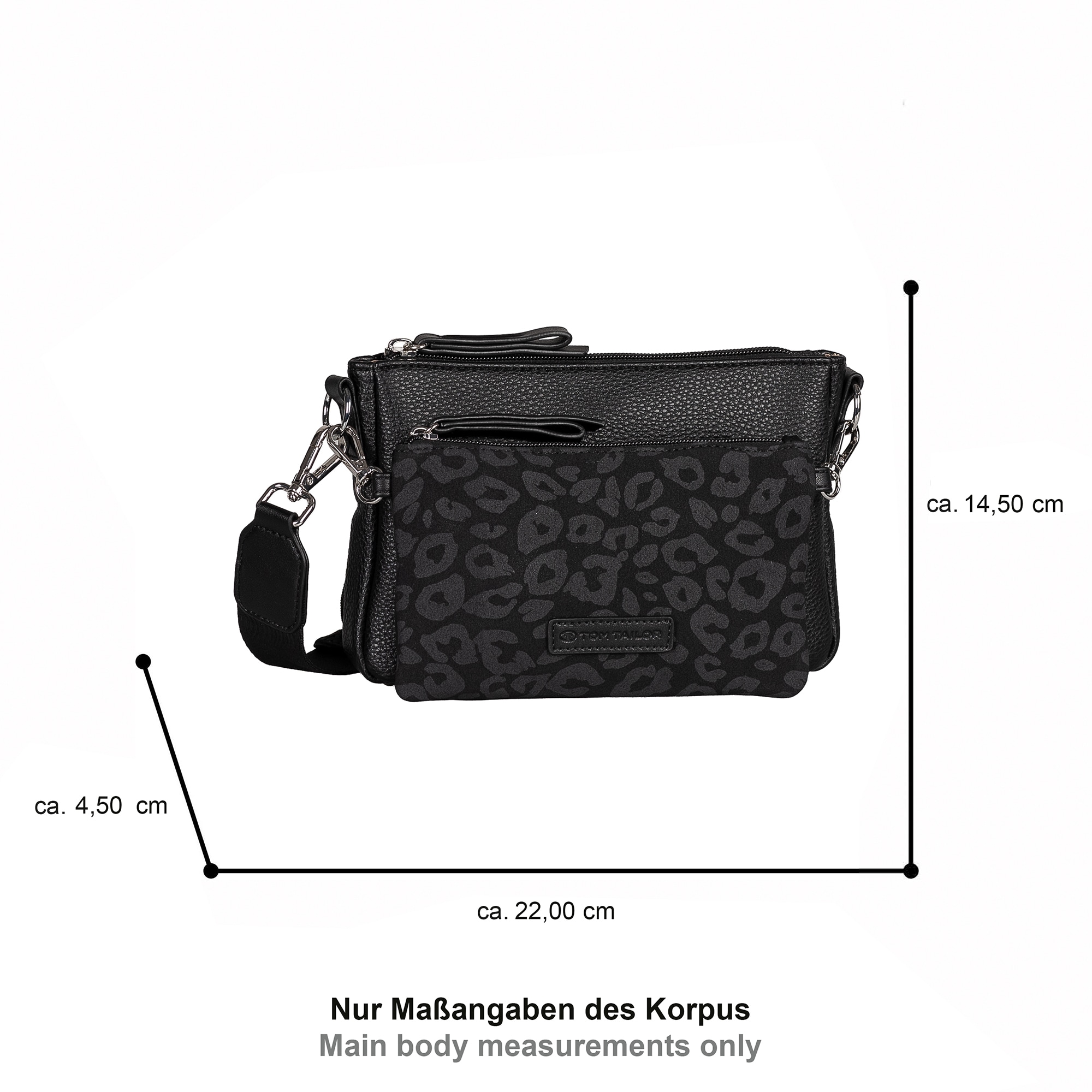 TOM TAILOR Sac à bandoulière »Jamila« moderne 2-in-1 Tasche mit Vortasche auch als Umhängetasche tragbar