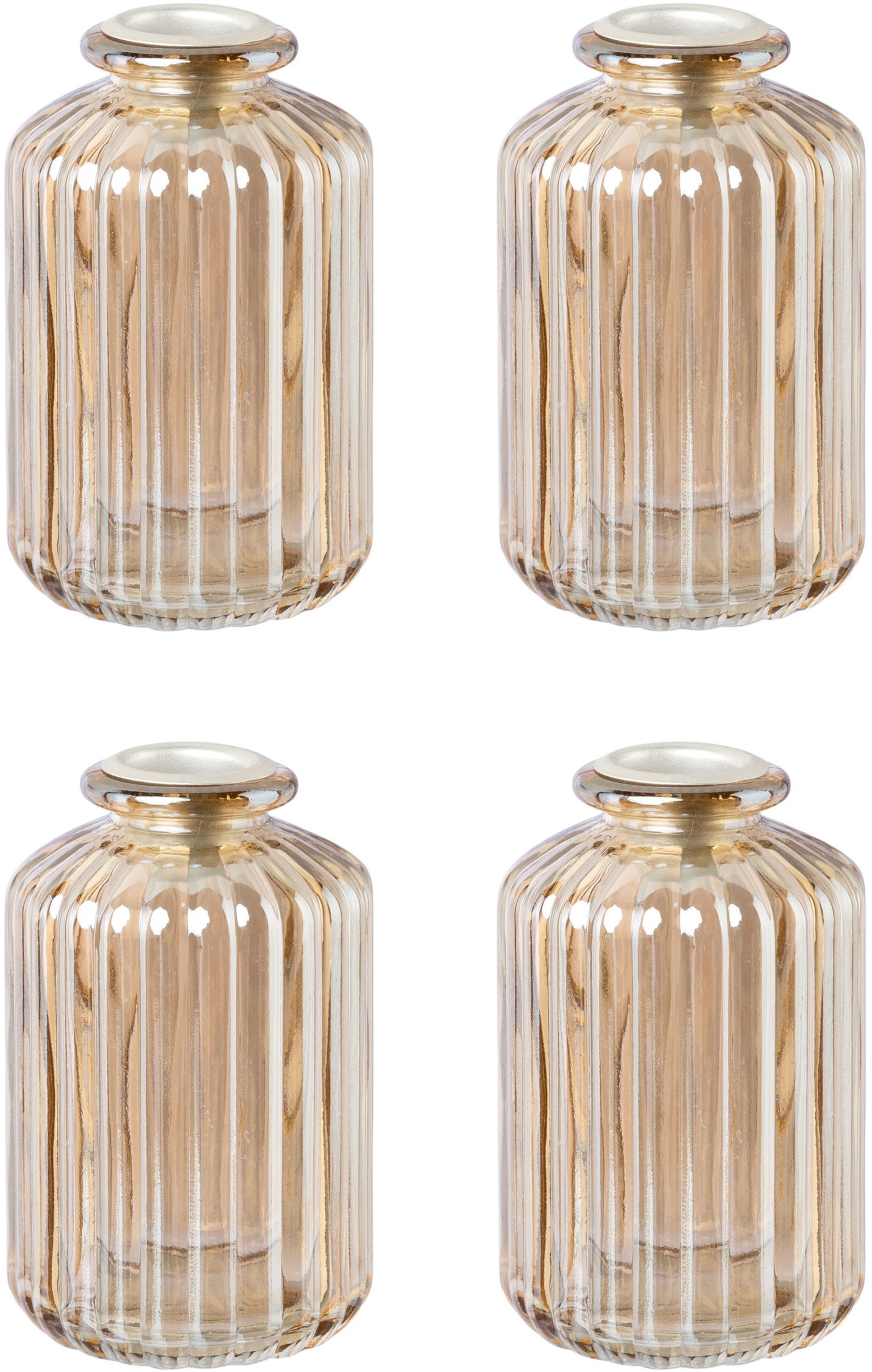 Image of Creativ deco Kerzenhalter "Weihnachtsdeko" Glas mit hübscher Reliefstruktur
