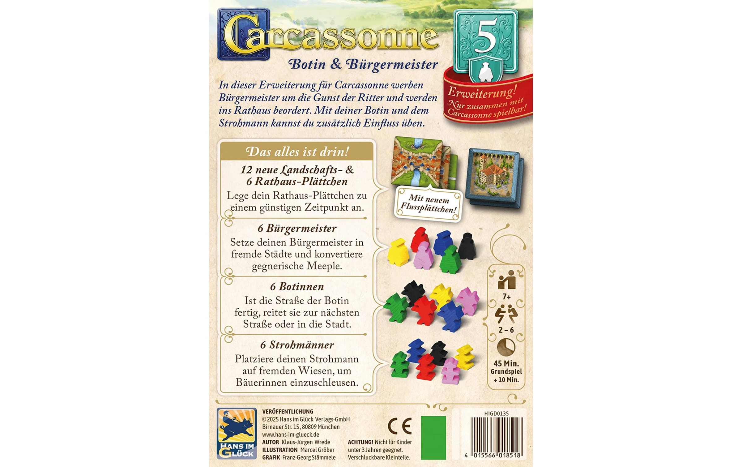 Hans im Glück Spiel »Carcassonne Botin und Bürgermeister (d)«