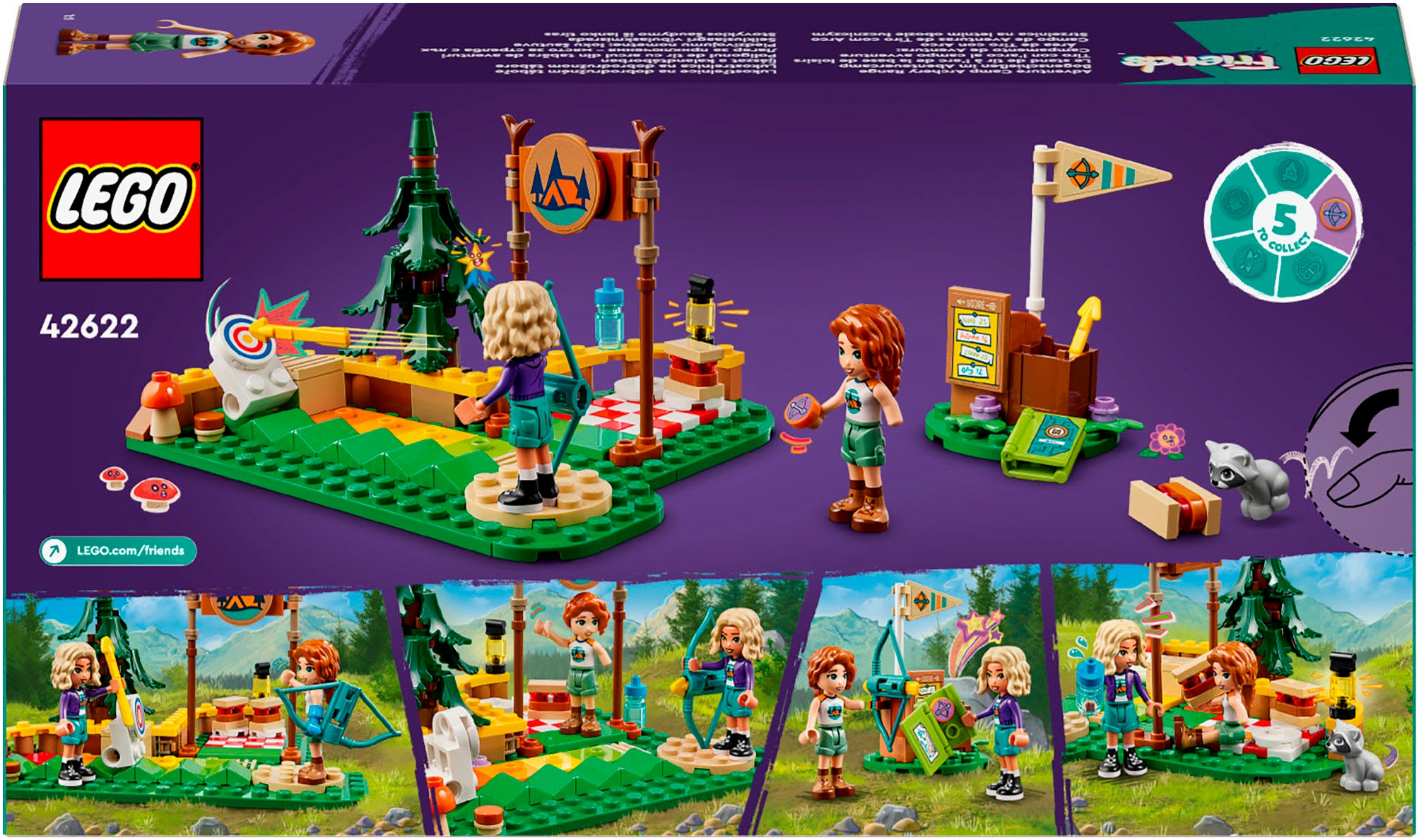 LEGO® Konstruktionsspielsteine »Bogenschiessen im Abenteuercamp (42622), LEGO Friends« Made in Europe