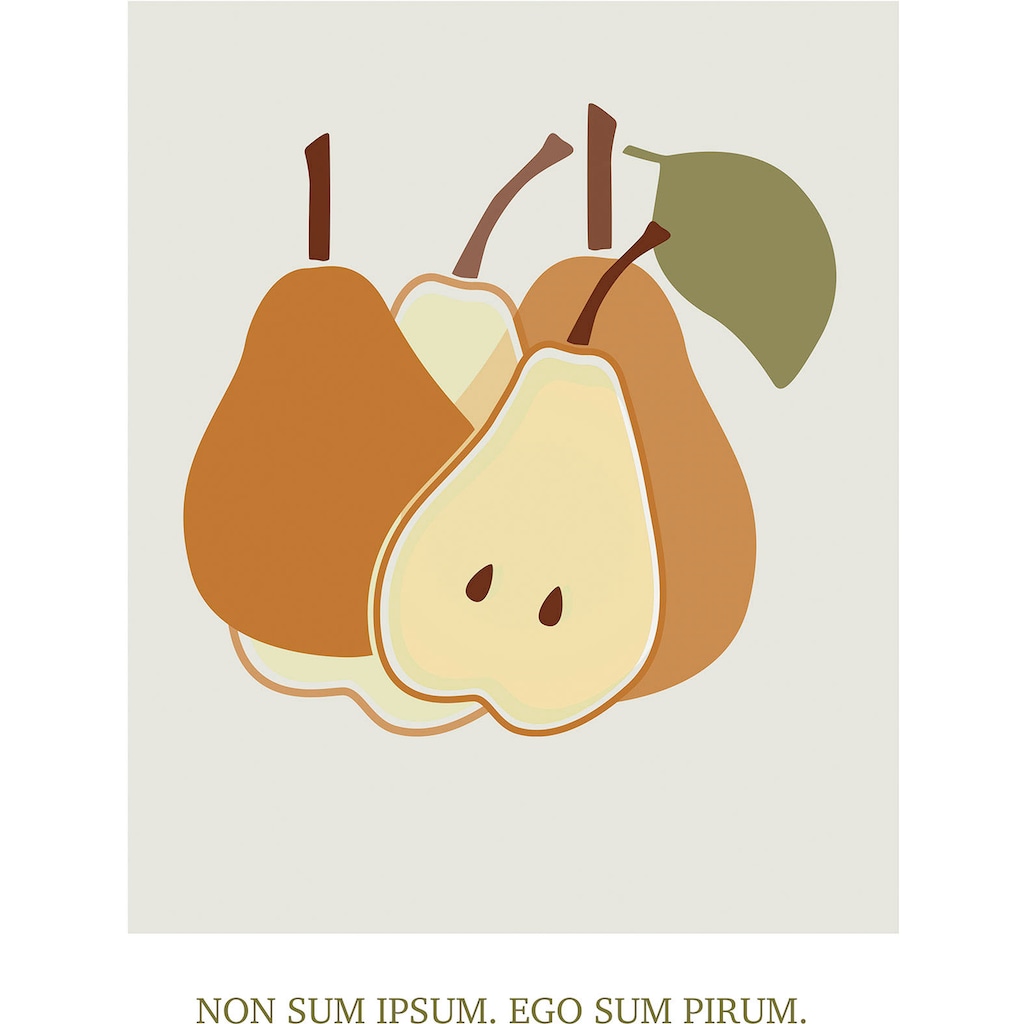 Komar Wandbild »Cultivated Pears«, (1 St.), Deutsches Premium-Poster Fotopapier mit seidenmatter Oberfläche und hoher Lichtbeständigkeit. Für fotorealistische Drucke mit gestochen scharfen Details und hervorragender Farbbrillanz.