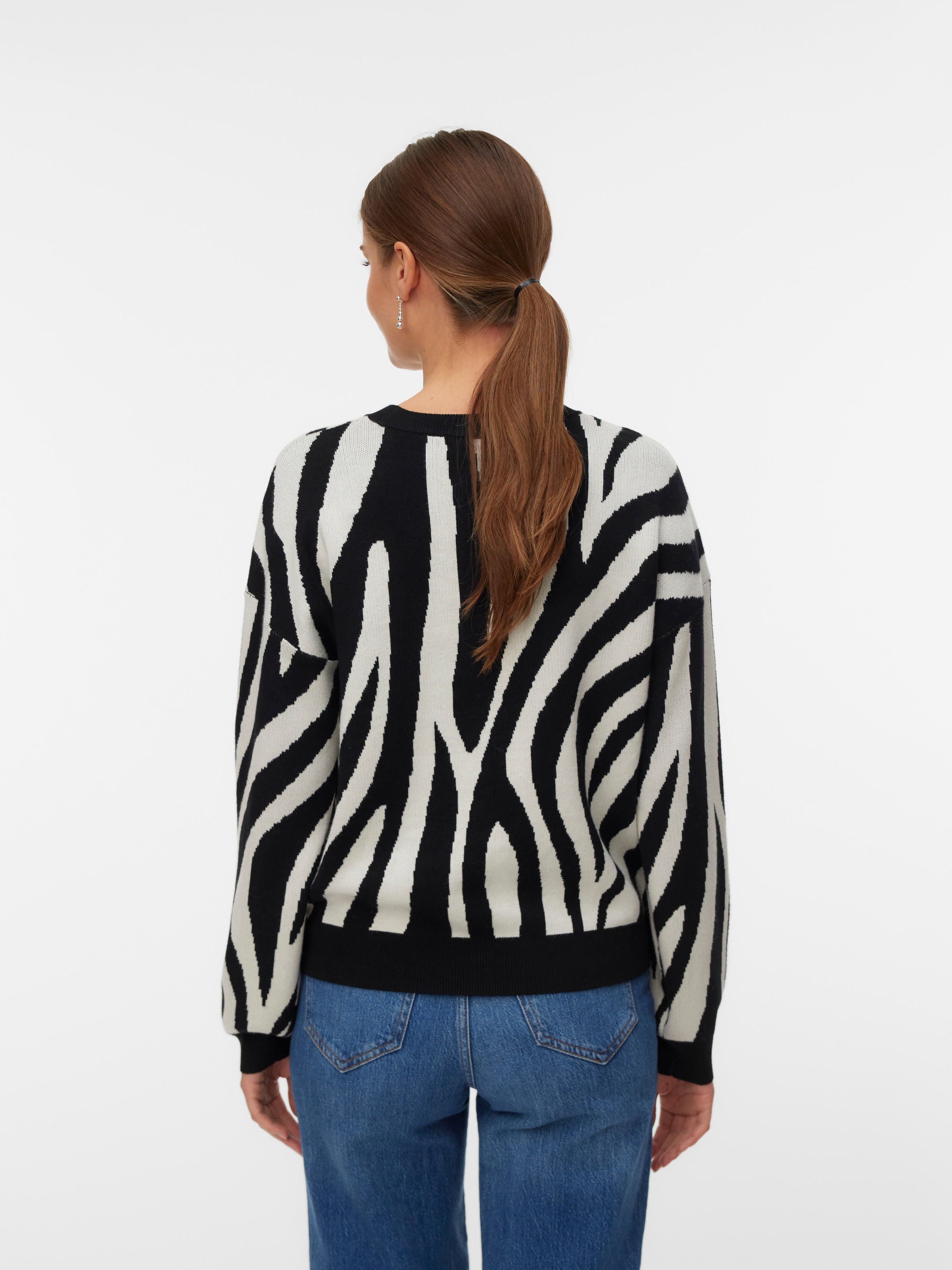 Vero Moda Strickpullover »VMSILJEANIMAL LS O-NCK PULLOVER GA NOOS«