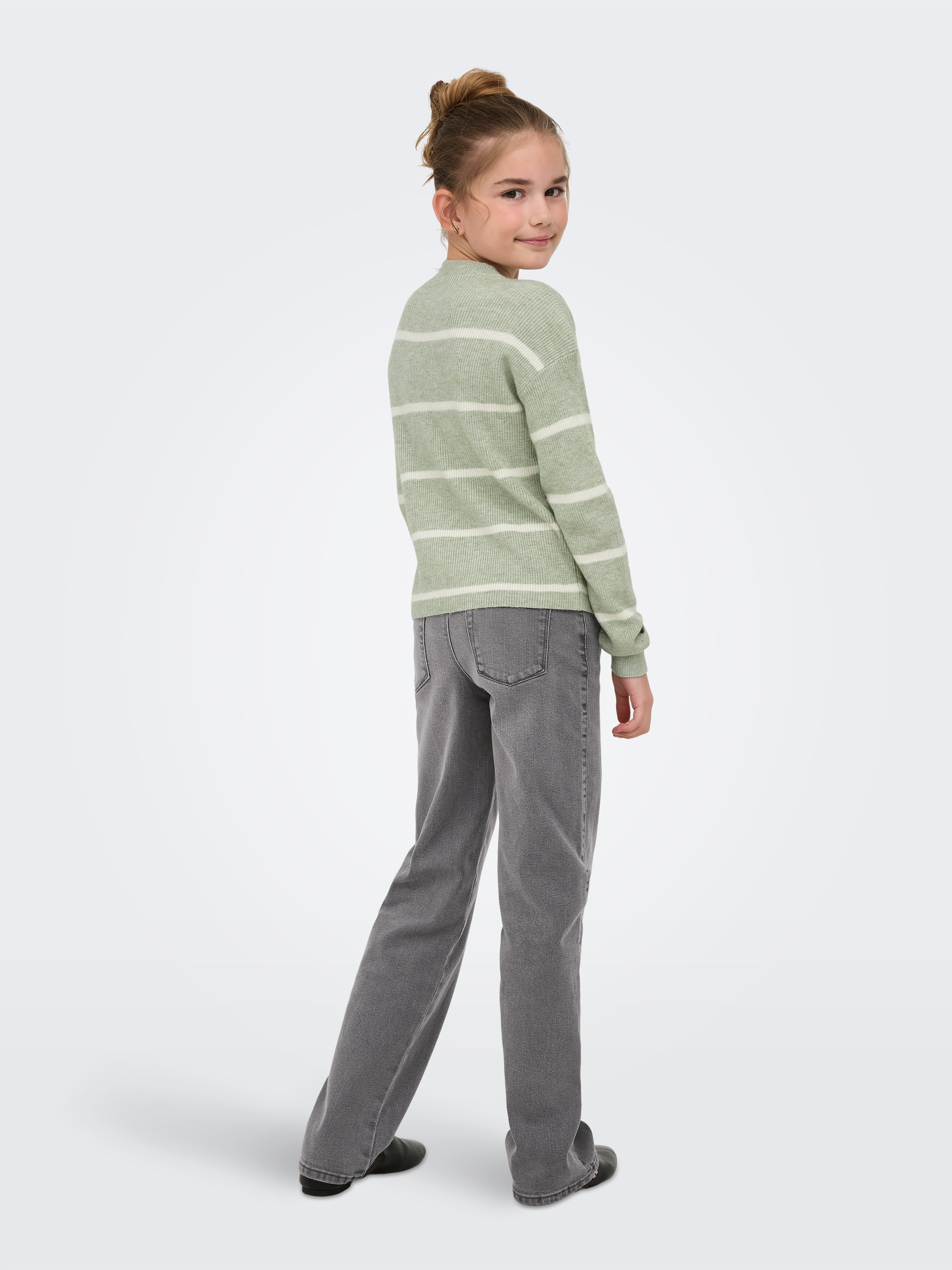 KIDS ONLY Pull en tricot »KOGFRANCA SHORT L/S STRIPE KNT NOOS« mélange viscose, coupe ample