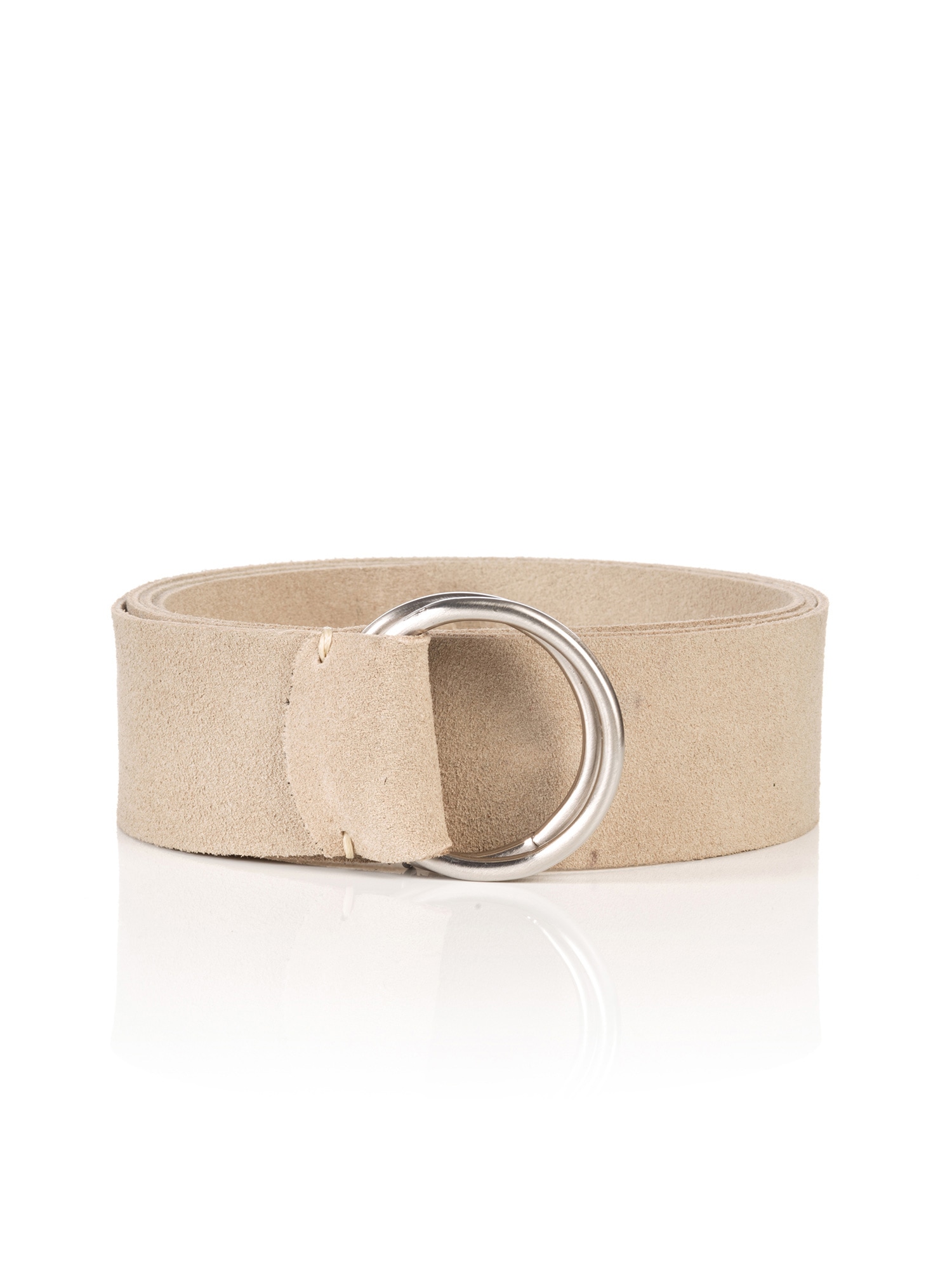 Image of MONTI Ledergürtel "MILANO" Rauleder, modische Ringschliesse, One Size – 120 cm Länge