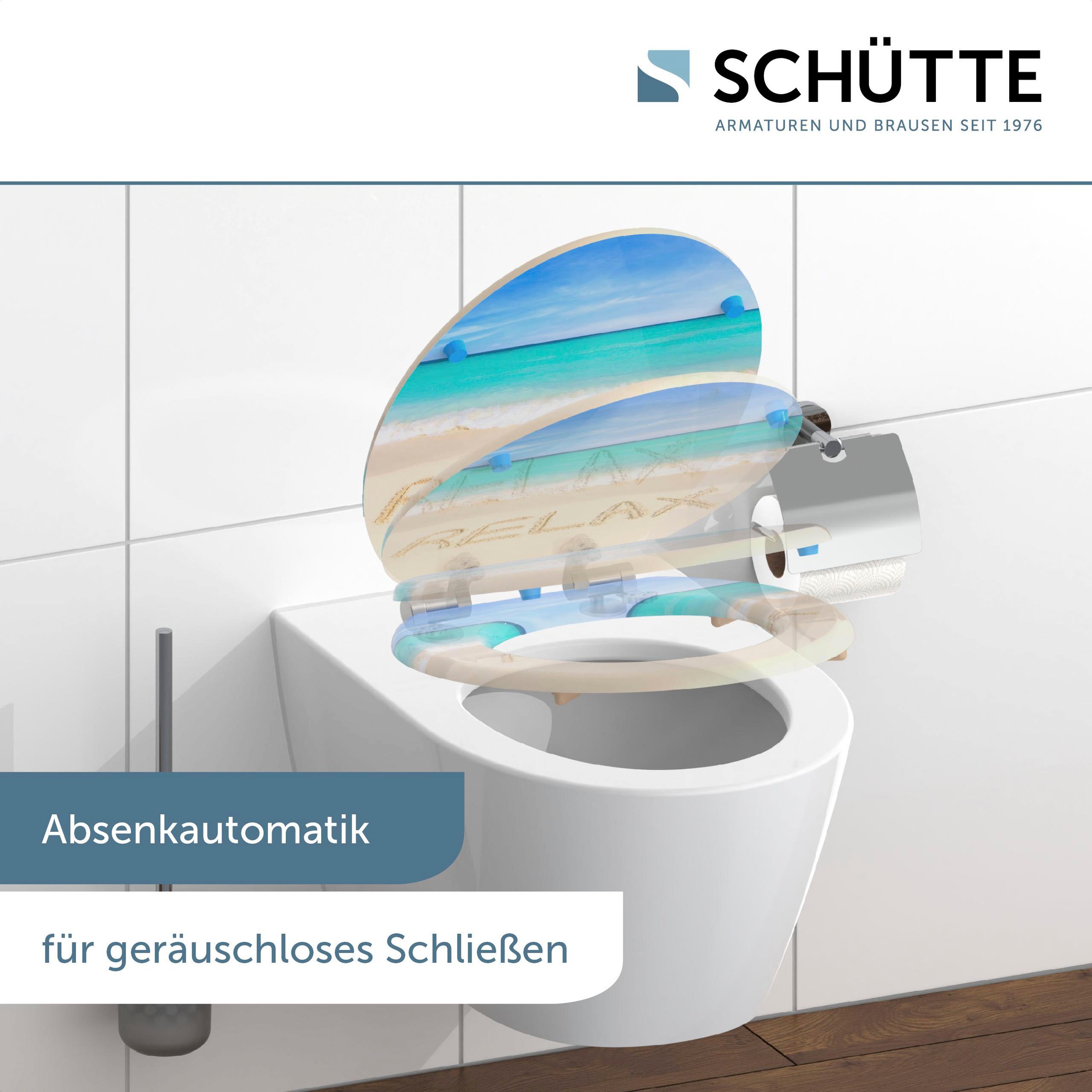 Schütte WC-Sitz »Relax«, mit Absenkautomatik und Holzkern, MDF