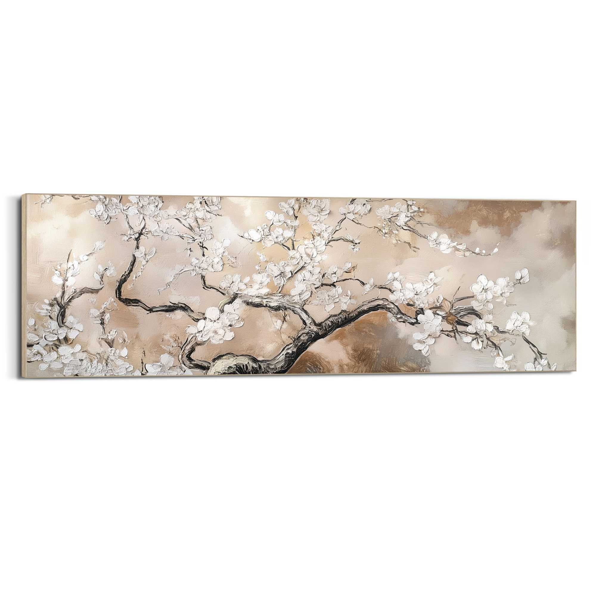 Image of Reinders Wandbild "Baum mit Blüte" Wohnzimmer - Beige - MDF - Blumen und Pflanzen - 156x52 cm