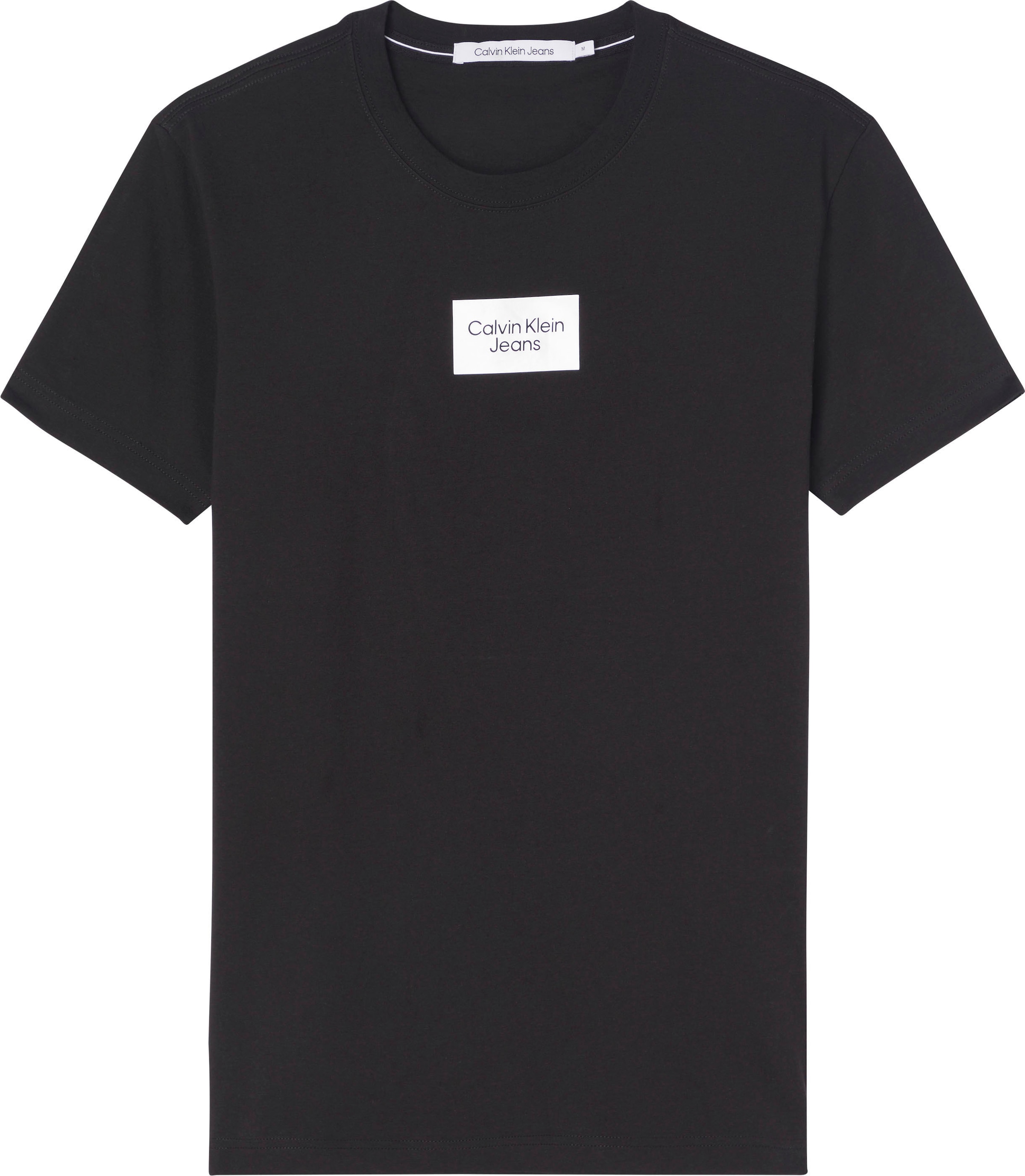 Calvin Klein Jeans Plus T-Shirt »PLUS SMALL CENTER BOX TEE«, (1 tlg.), mit glänzendem Markendruck vorn