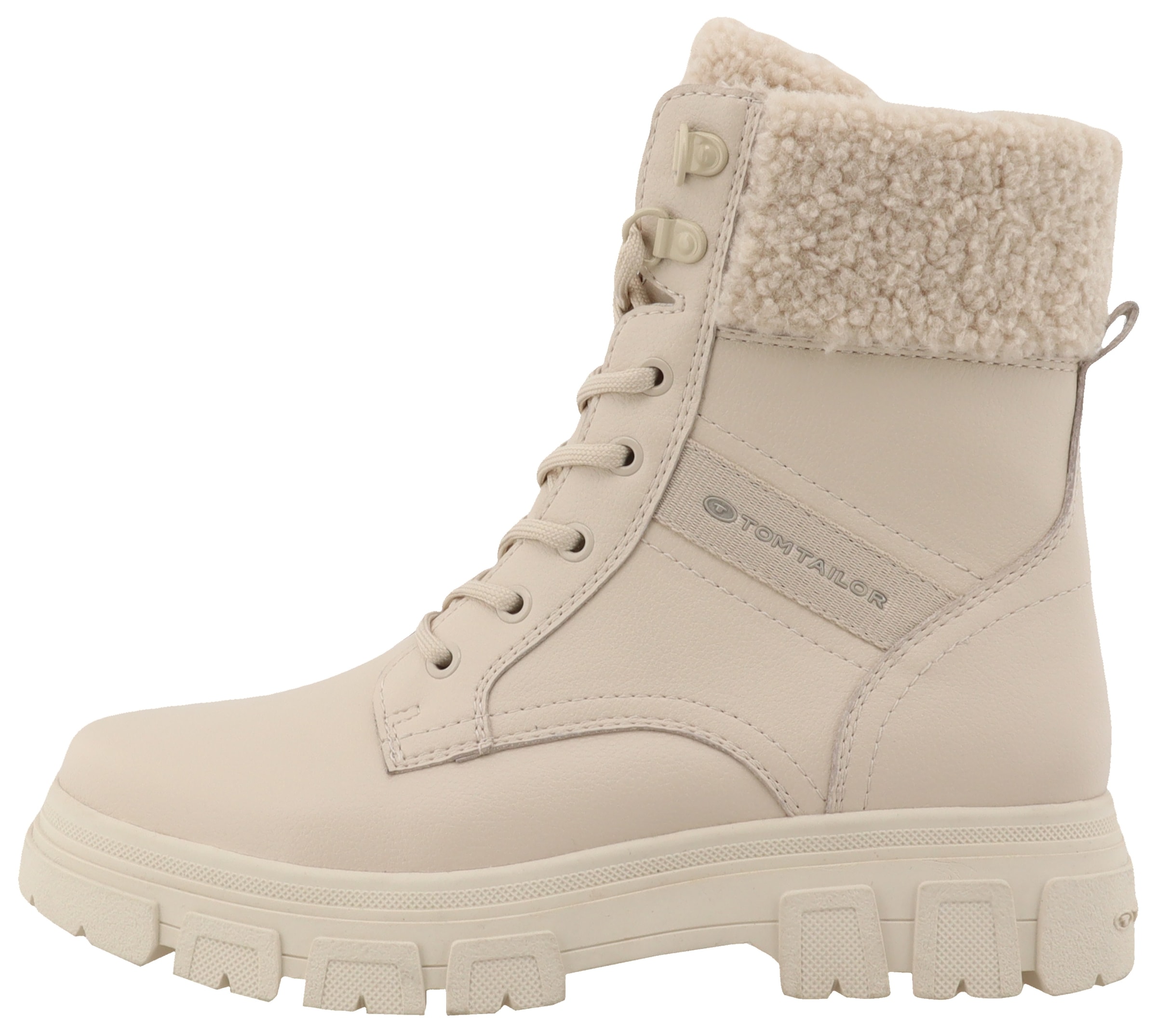 TOM TAILOR Winterboots, Blockabsatz, Schnürboots, mit Innenreissverschluss, Weite G