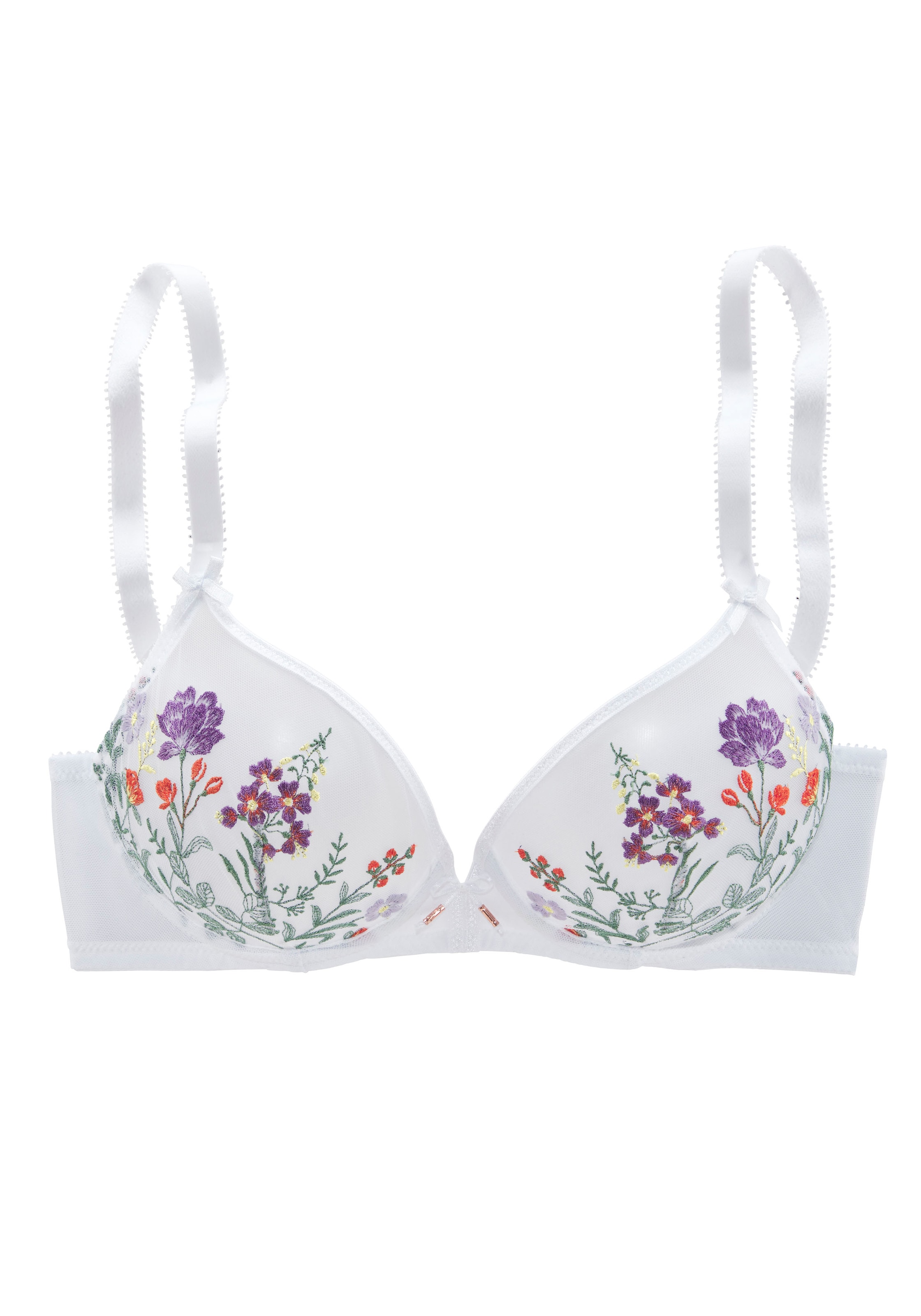 LASCANA Bügel-BH »Maria«, mit Blumen aus edler Stickereispitze, transparente Unterwäsche