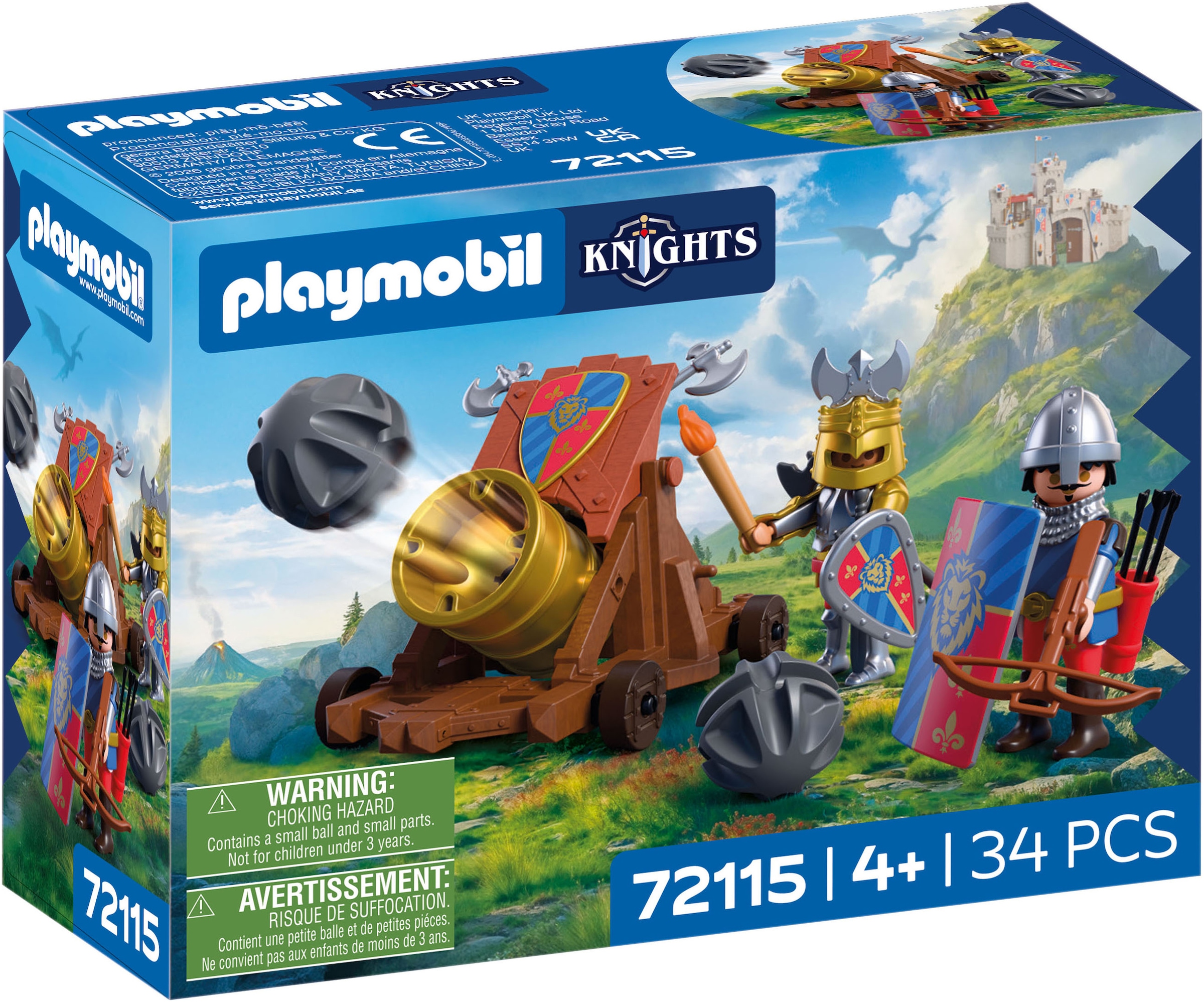Playmobil® Jeu de construction »Schusswaffe Löwenritter (72115), Knights« fabriqué en Europe