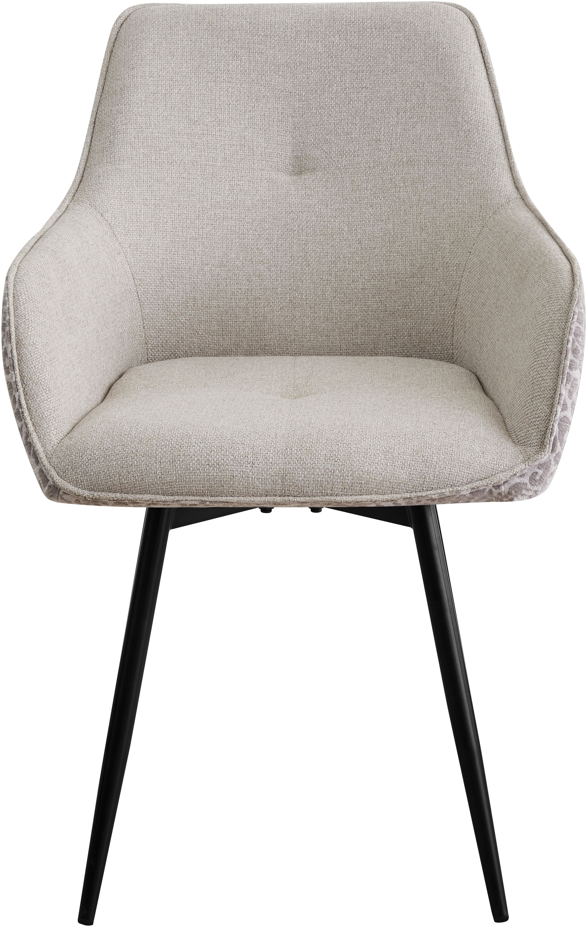 GOODproduct Chaise de salle à manger »Lincoln, 2er-Set, 360° Drehfunktion« (Ensemble) 2 cuismoderner Stuhl mit Leopardenlook, Webstoff und 360°-Drehfunktion
