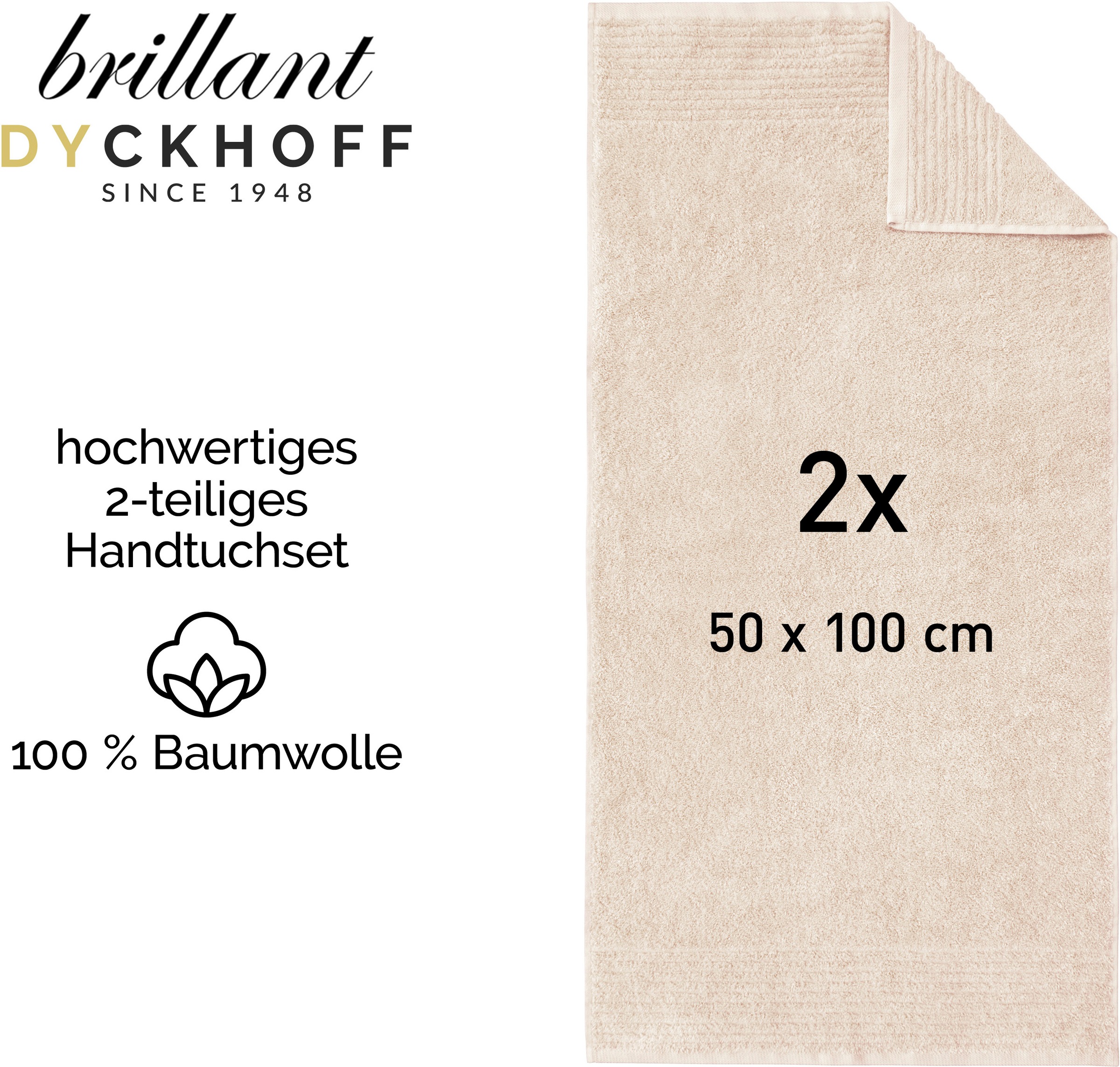 Dyckhoff »Handtuch-Set BRILLANT 2-tlg., Baumwolle, 50x100 cm« Coton