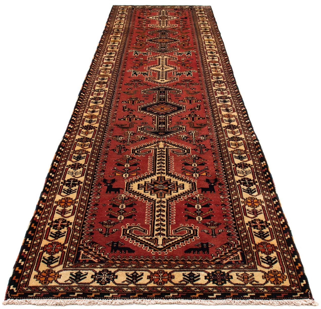 Image of morgenland Hochflor-Läufer »Shiraz Medaillon Rosso chiaro 400 x 100 cm«, rechteckig, 1 mm Höhe, Unikat mit Zertifikat bei Ackermann Versand Schweiz