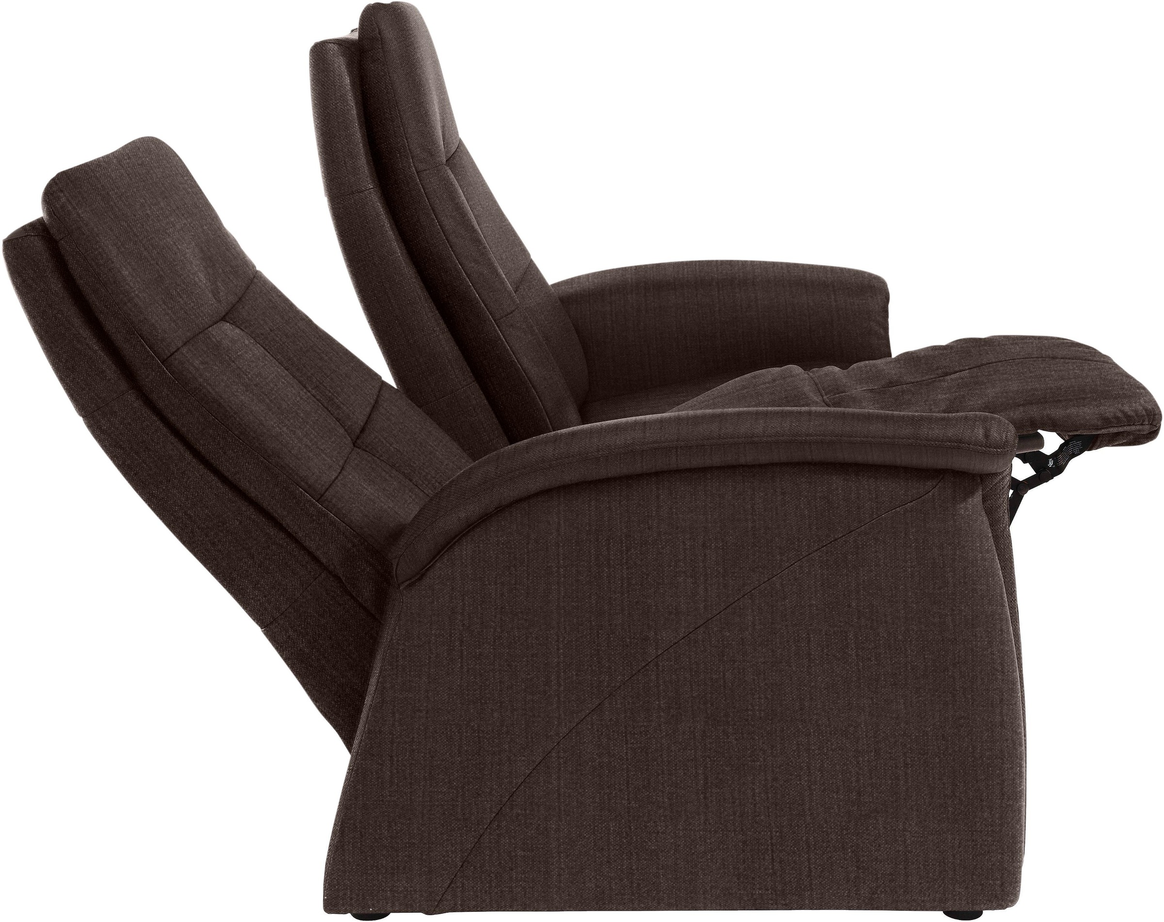 exxpo - sofa fashion Sofa »Tivoli, Kinosofa, bequem und komfortabel durch die Relaxfunktion«, (2-sitzig), schmale Armlehnen