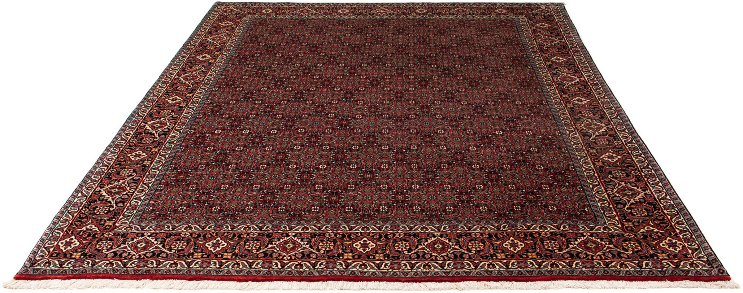 Image of morgenland Orientteppich »Perser - Bidjar - 242 x 202 cm - dunkelrot«, rechteckig, 15 mm Höhe, Wohnzimmer, Handgeknüpft, Einzelstück mit Zertifikat bei Ackermann Versand Schweiz