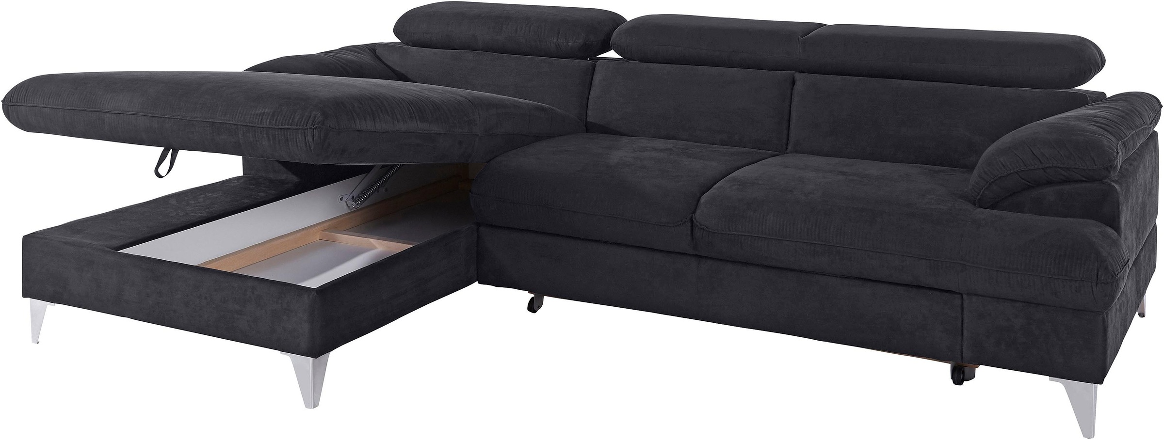 COTTA Ecksofa »Caluso L-Form«, mit Kopfteilverstellung, wahlweise mit Bettfunktion & Bettkasten