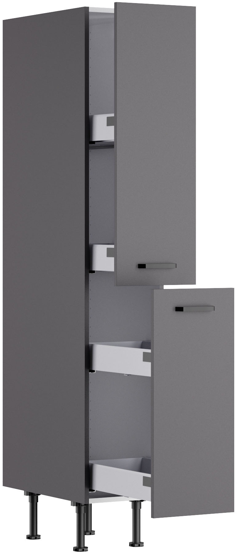 KOCHSTATION Apothekerschrank »KS-Paula« 30 cm breit, 176 cm hoch, 2 Auszüge, 4 Ablagen