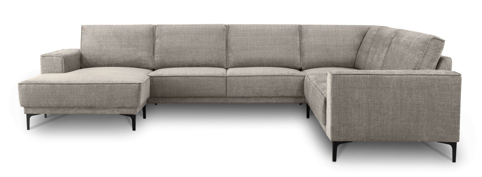 GOODproduct Wohnlandschaft »OLAND Chenille U-Form, XXL, B: 342 cm, Skandi-Design« Skandi-Design in Struktur, Flachgewebe, Luxus-Microfaser, Boucle