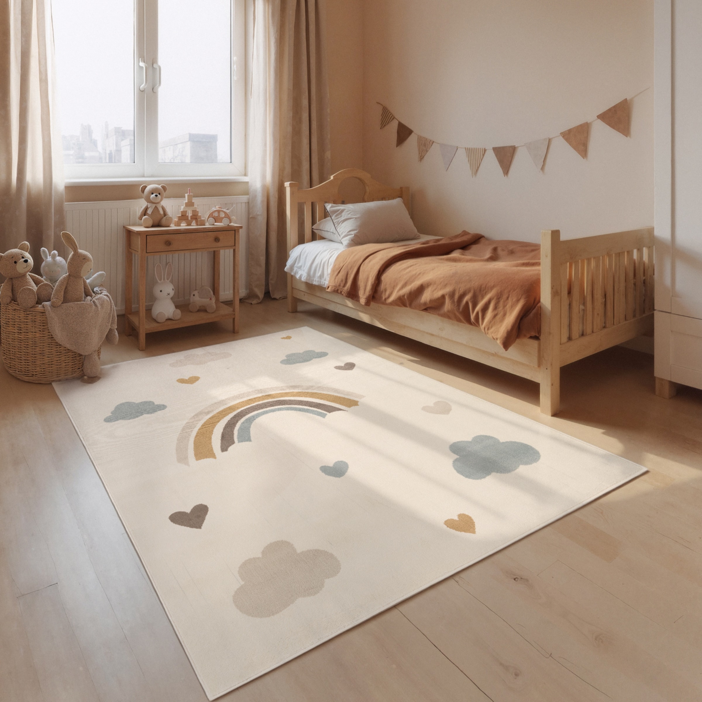 Image of HANSE Home Kinderteppich "Skyla" rechteckig 10 mm Höhe Pflegeleicht, Weich, Kinderzimmer, Spielteppich, Spielunterlage