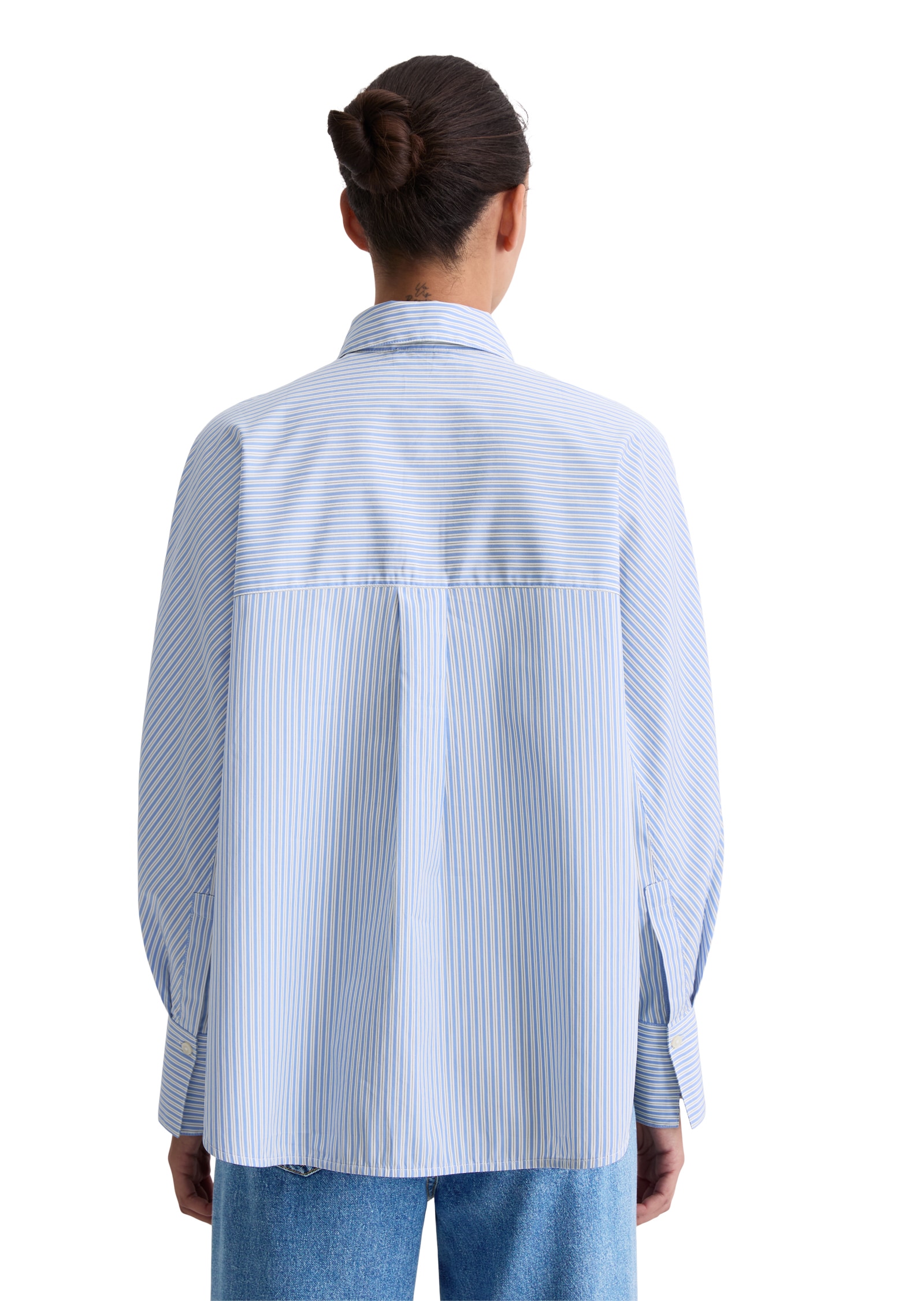 Marc O'Polo Blouse à manches longues gestreift, Kentkragen, oversized,