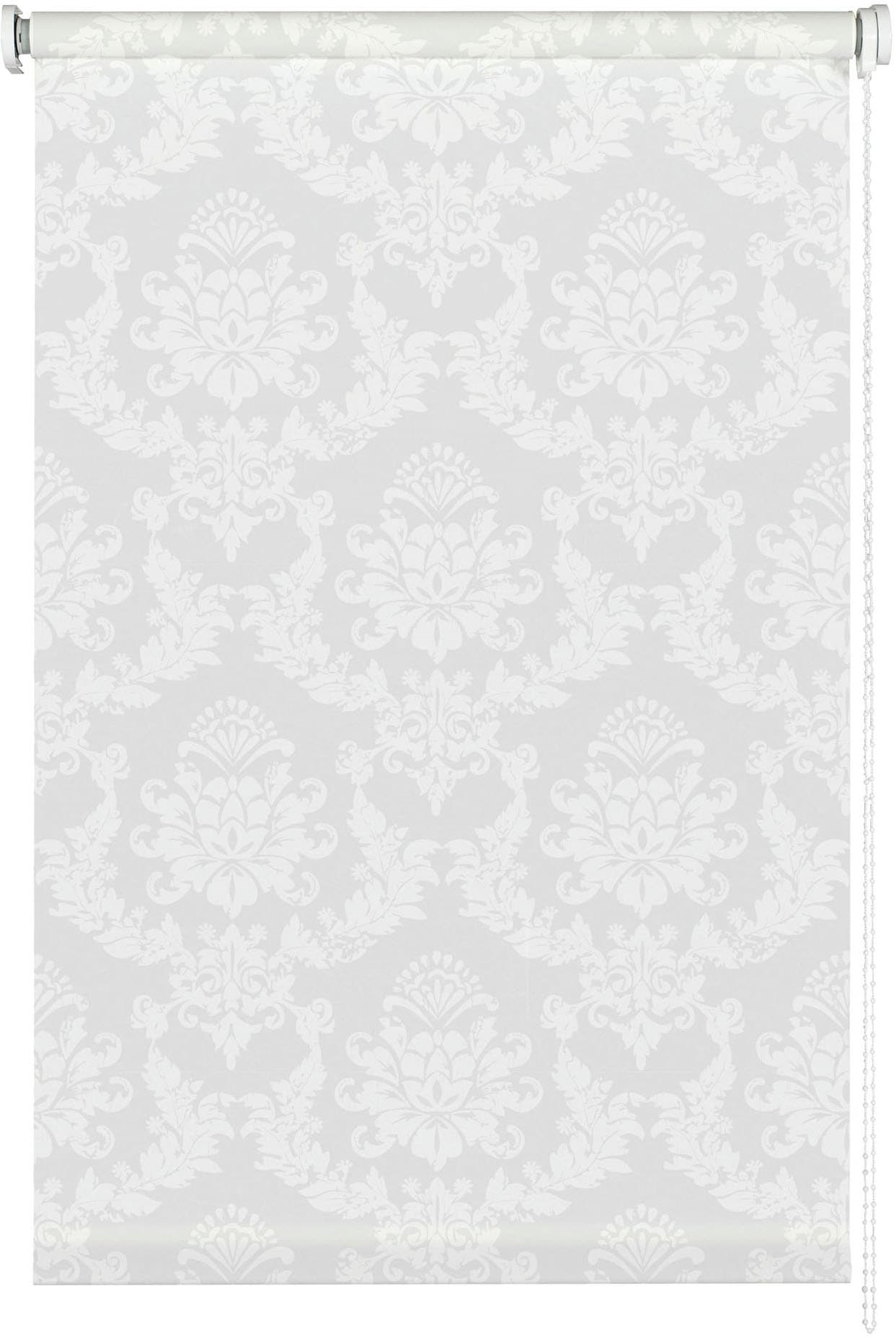 Liedeco Store à tirage latéral »Seitenzugrollo Design Ornament« Transparent Aucun perçage requis suspendu librement Translucide avec protection visuelle, montage flexible