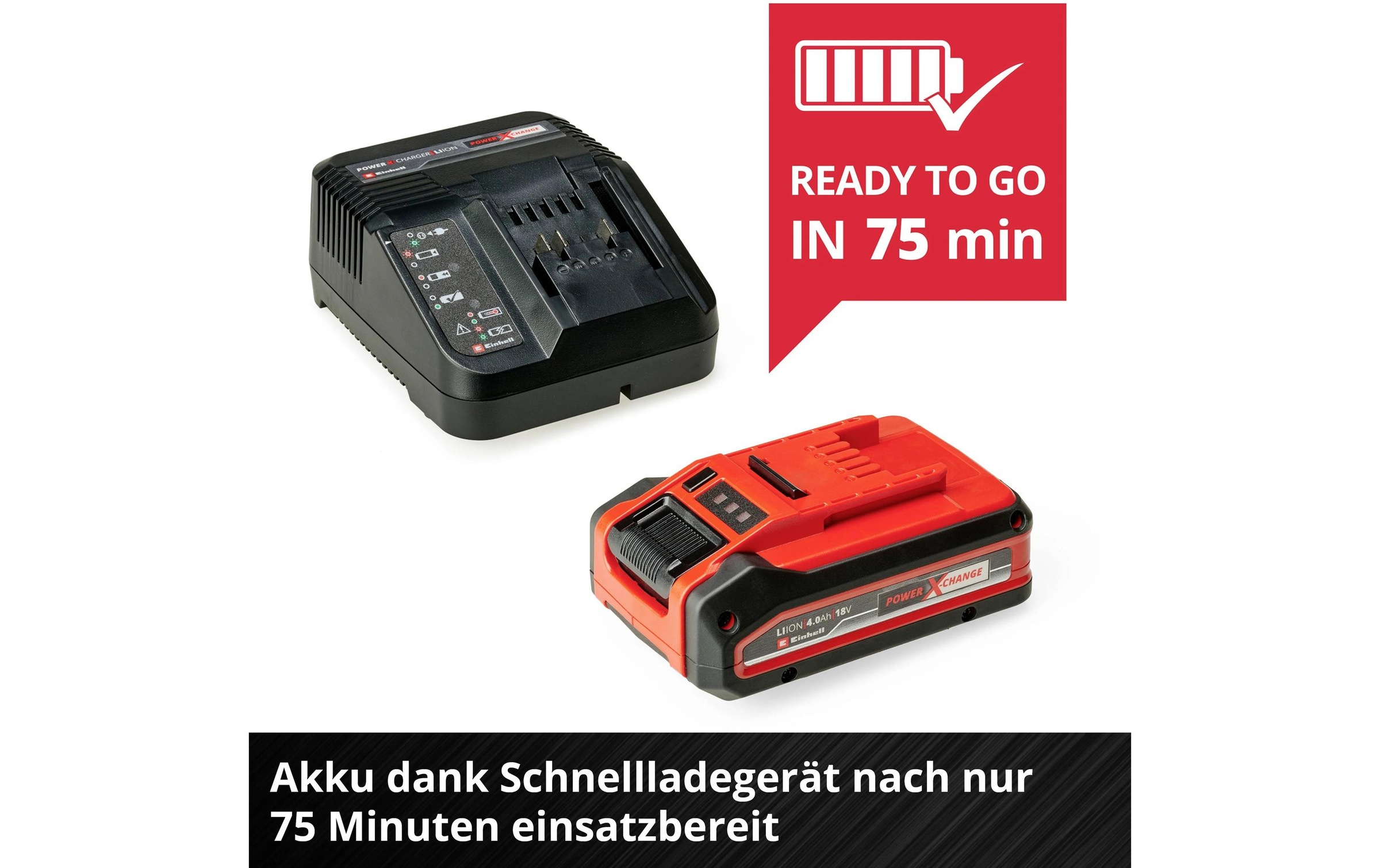 Einhell Kit de démarrage à batterie »PXC-Starter-Kit 4Ah PLUS« 18 V, 4 Ah, inkl. Ladegerät