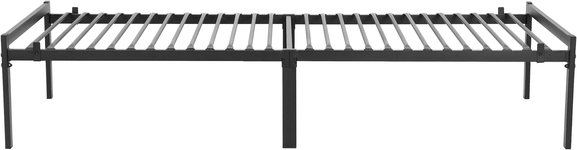 INOSIGN Metallbett »LIST Bett Bettgestell Bettrahmen Einzelbett Doppelbett«, (Stahlbett schwarz in TOP Qualität und 4 Breiten), Bett mit 26 Lattenroste zum Schutz der Matratze Bestseller