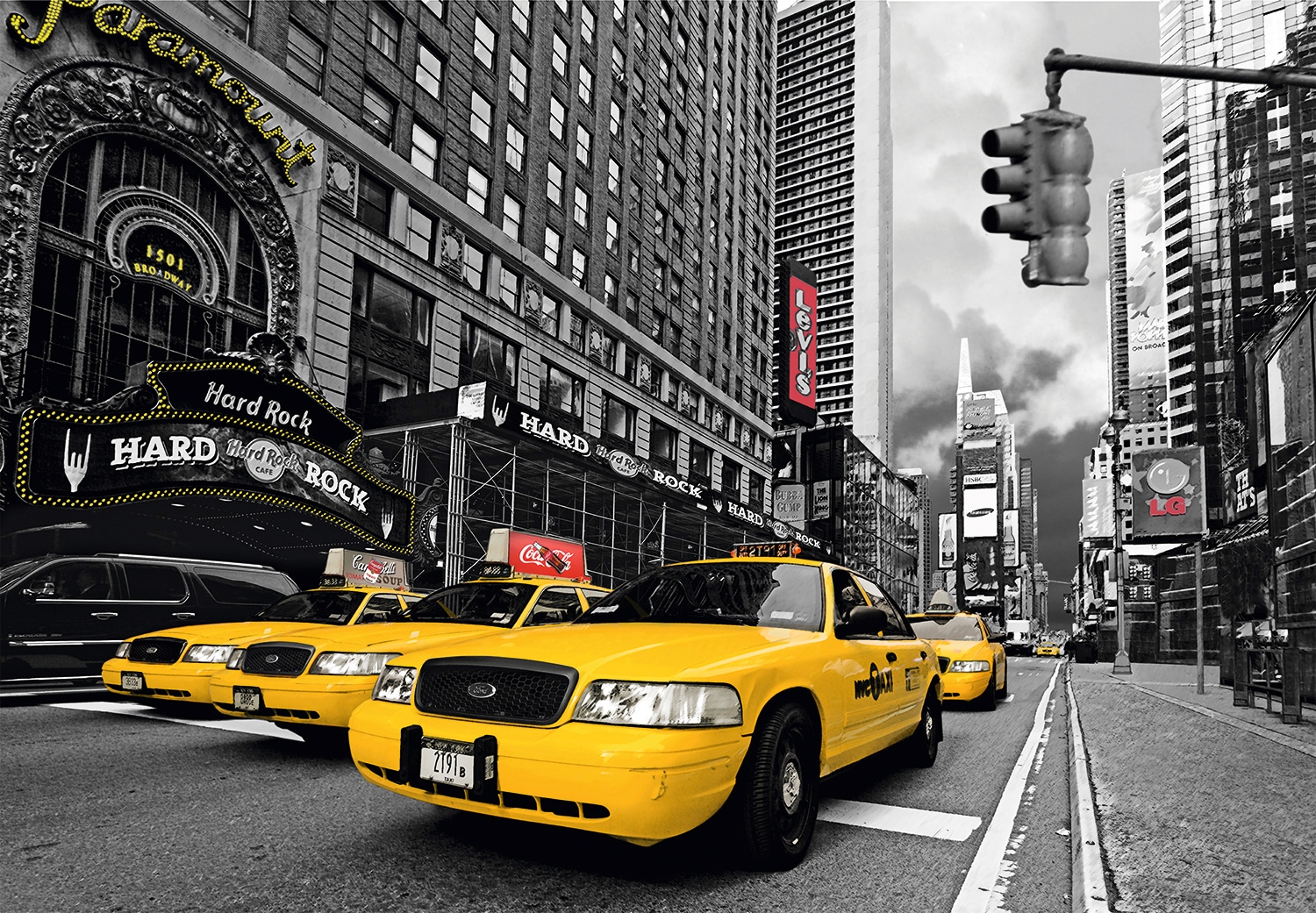 Image of Papermoon Fototapete "Time Square HR Cafe" glatt