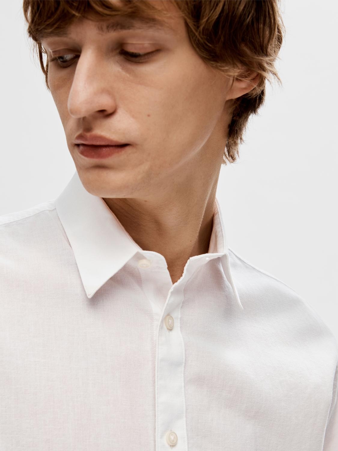 SELECTED HOMME Kurzarmhemd »SLHREG-SUN SHIRT SS NOOS«, mit Leinen