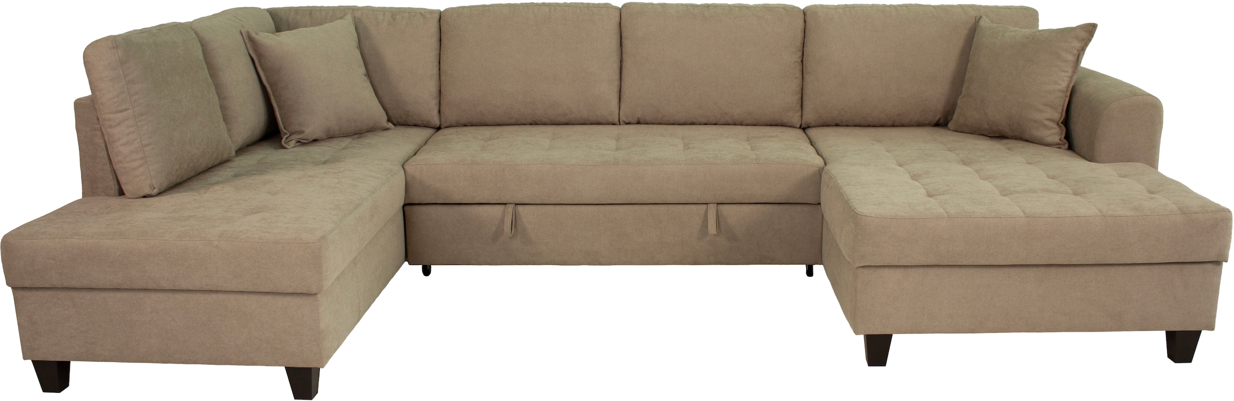 Trends by HG Paysage de salon »Moritz U-Form, B: 324 cm« mit Bettfunktion, Bettkasten & Zierkissen